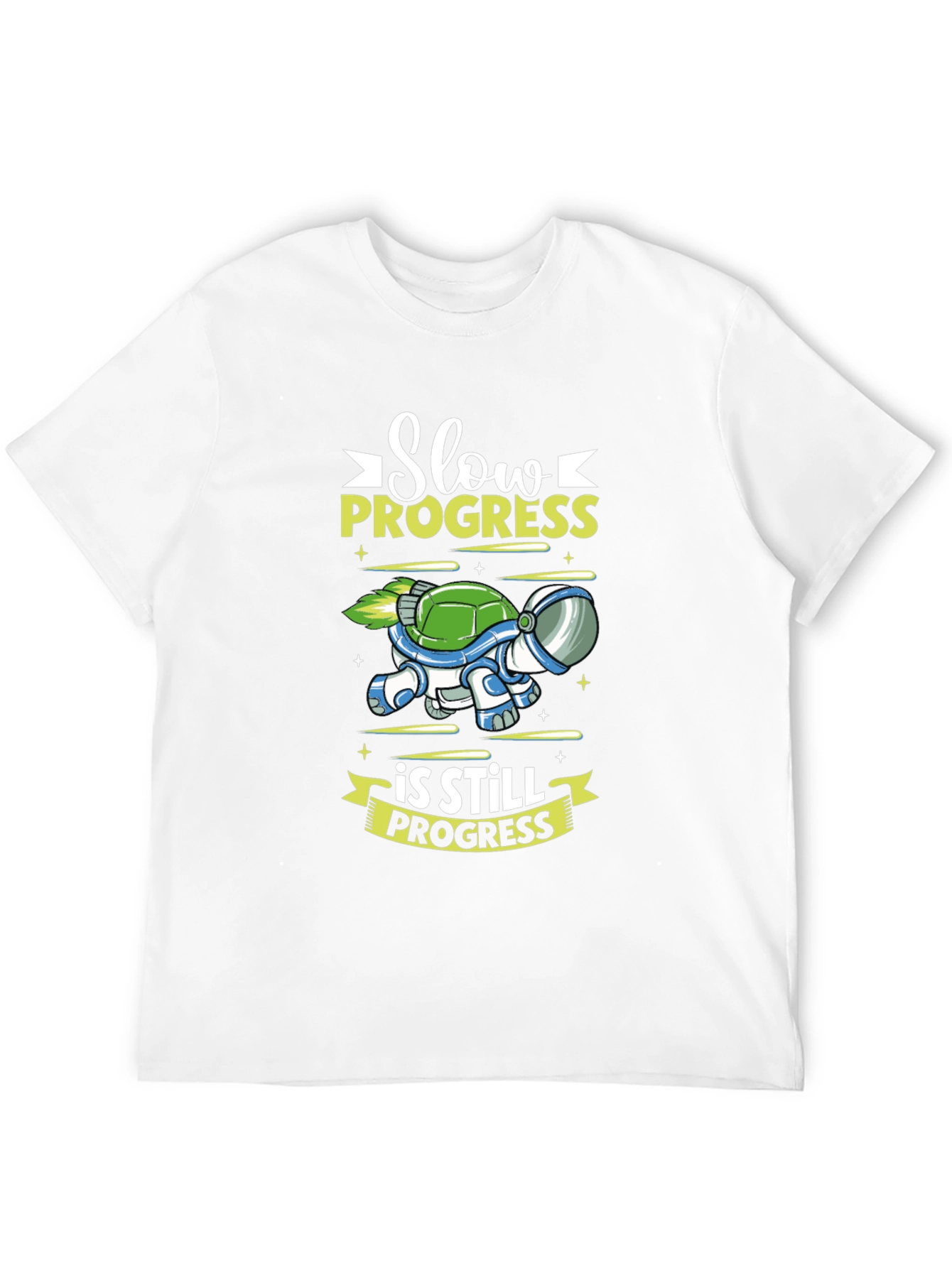 Slow Progress Turtle T-Shirt - Space Design
