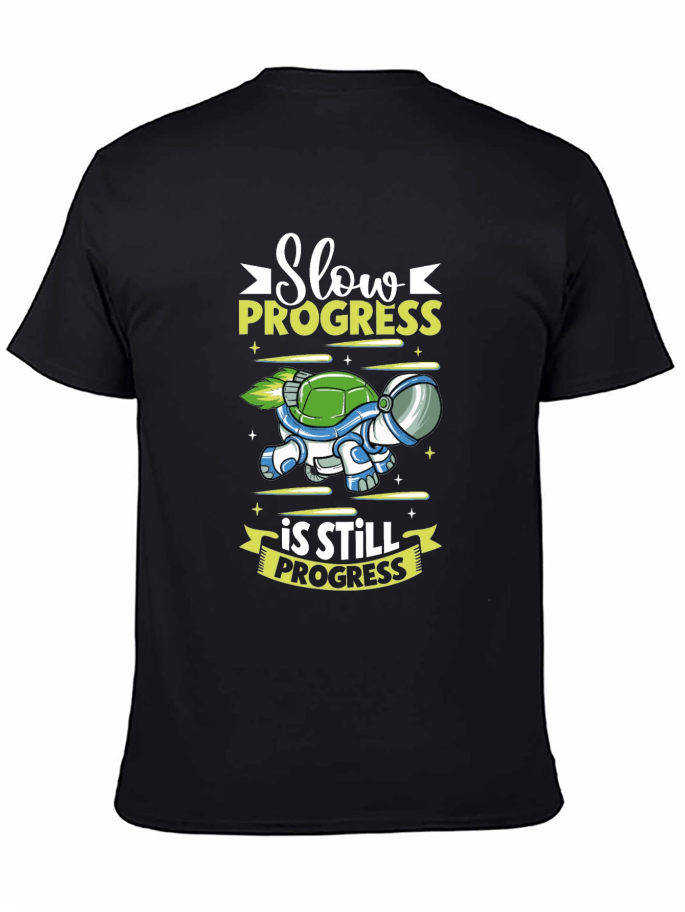 Slow Progress Turtle T-Shirt - Space Design