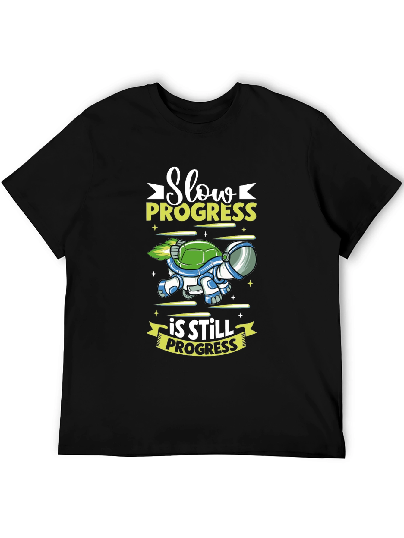 Slow Progress Turtle T-Shirt - Space Design