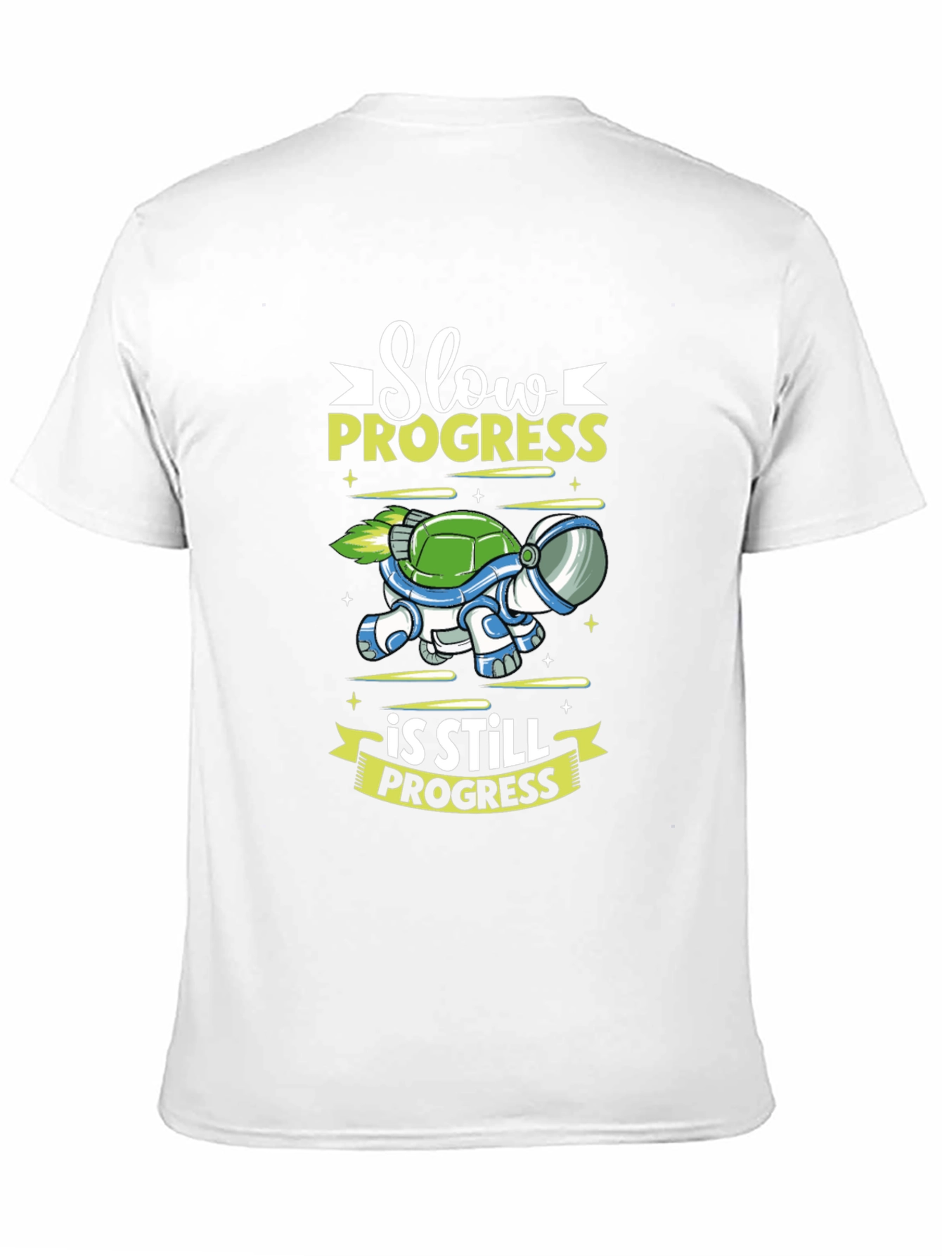 Slow Progress Turtle T-Shirt - Space Design