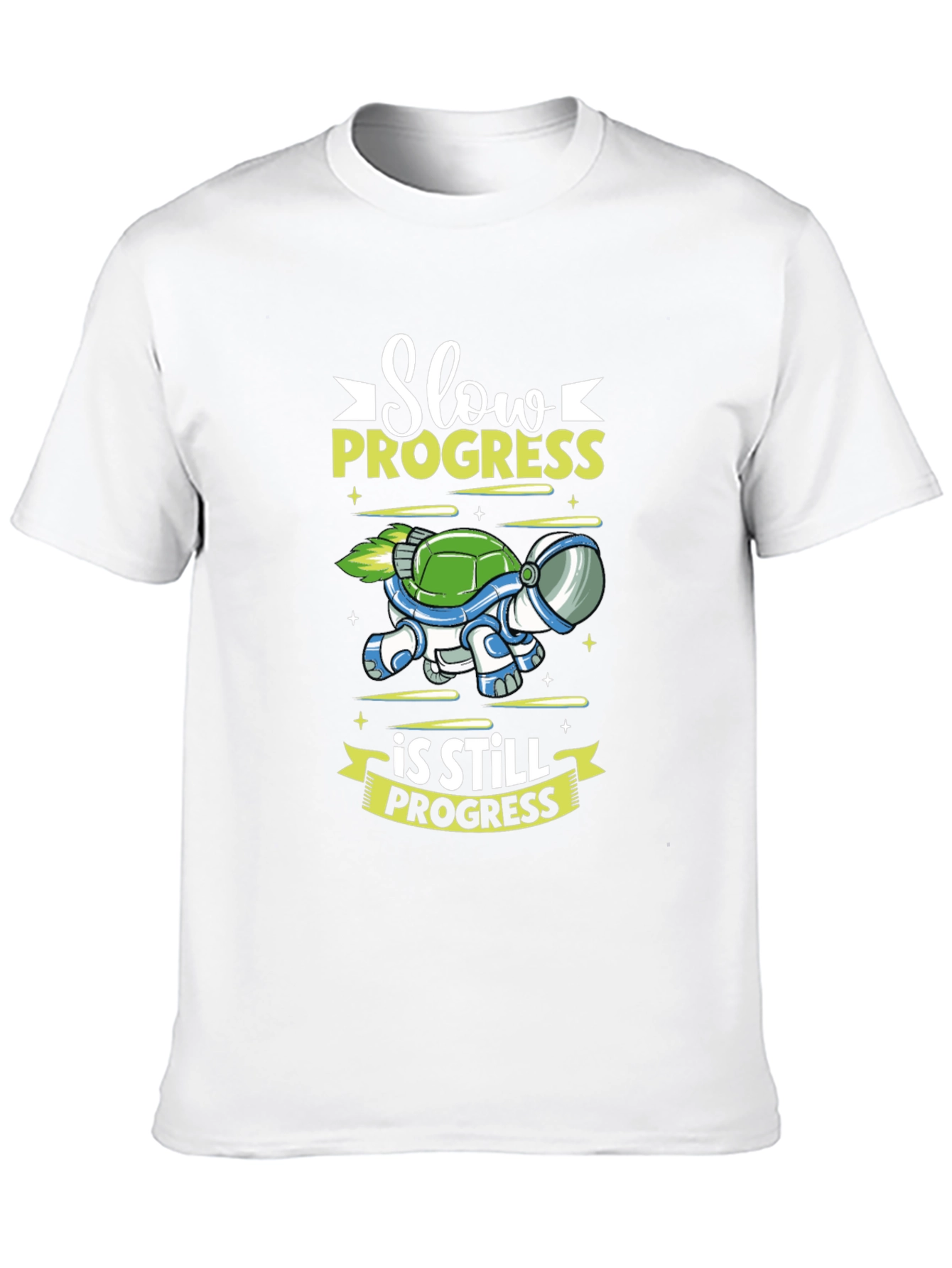 Slow Progress Turtle T-Shirt - Space Design
