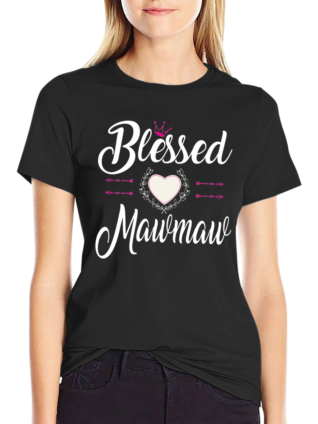 Blessed Mawmaw Graphic T-Shirt - Black