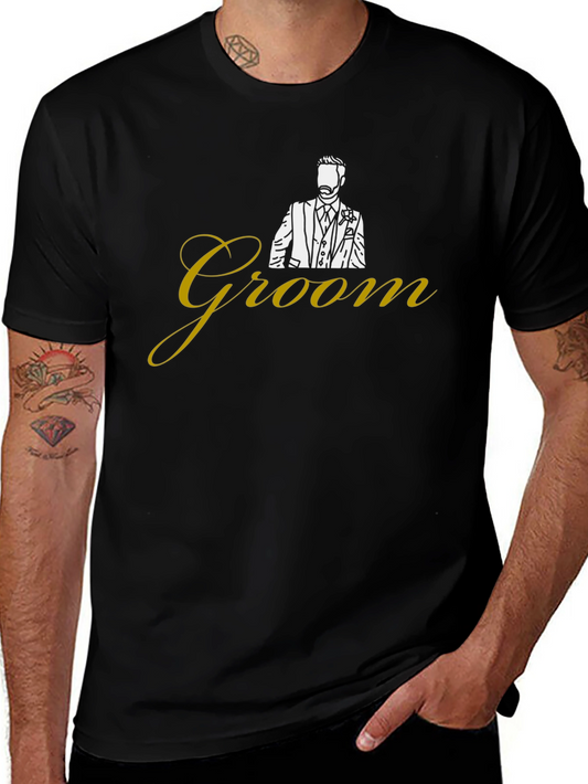 Groom Suit Graphic Tee - Wedding Party Apparel