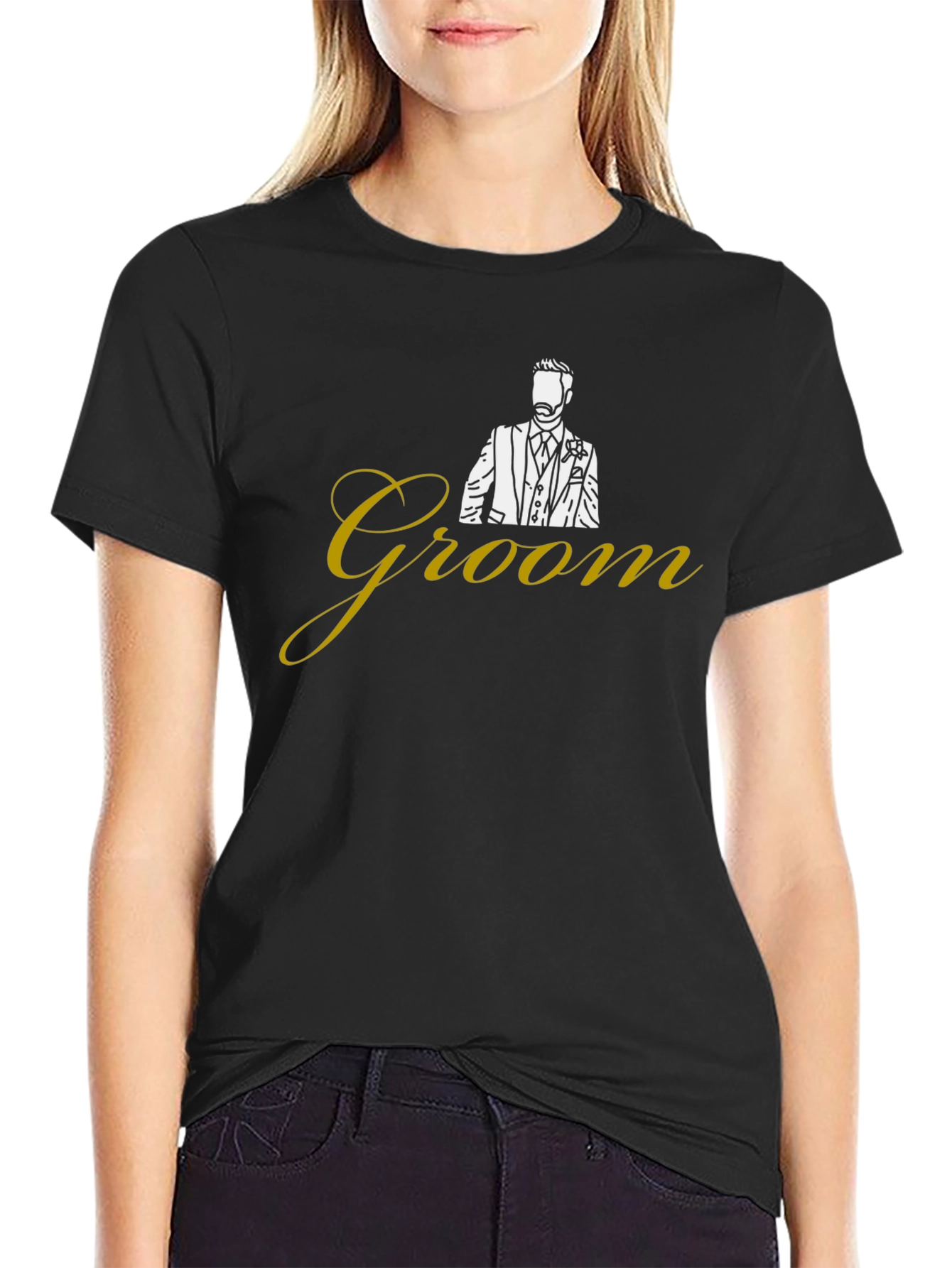Groom Suit Graphic Tee - Wedding Party Apparel