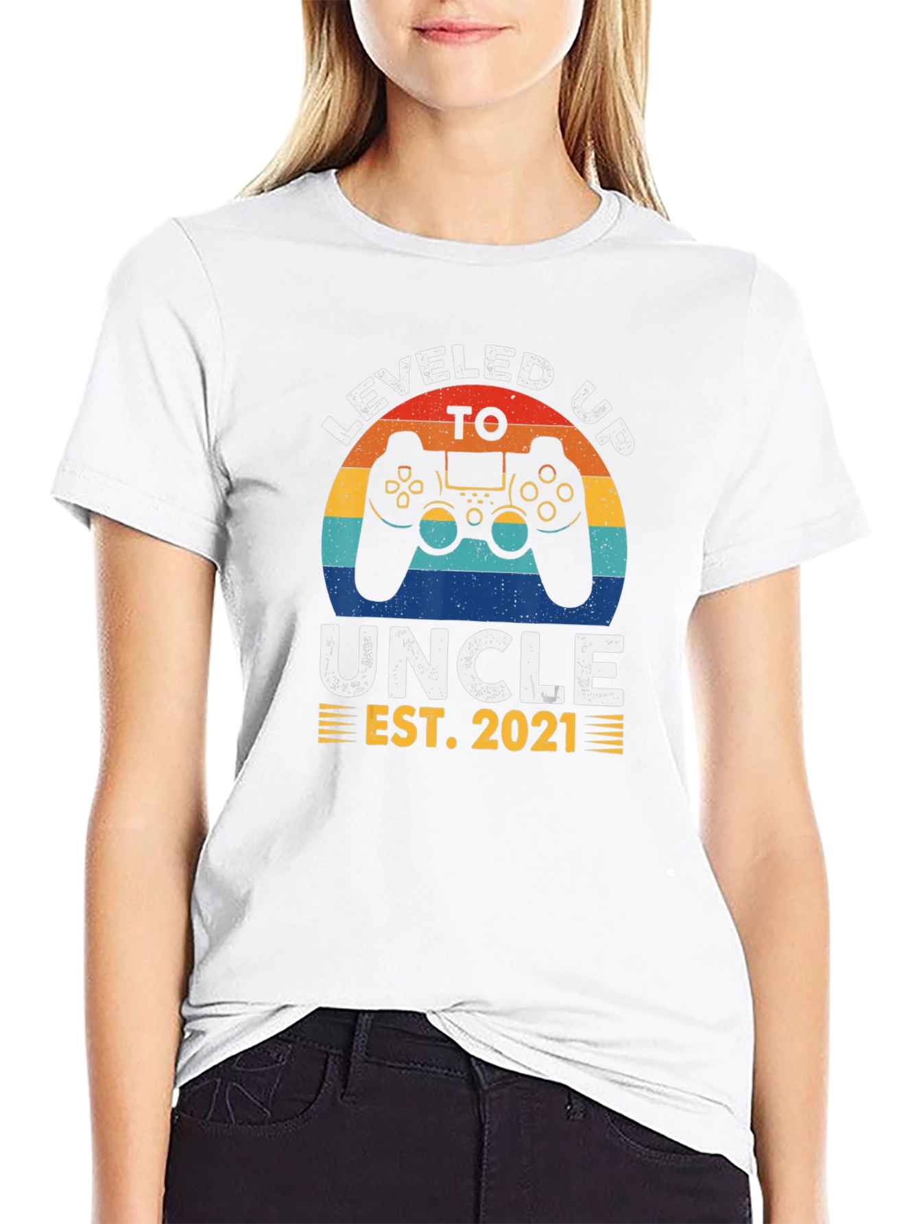 Leveled Up to Uncle EST. 2021 T-Shirt