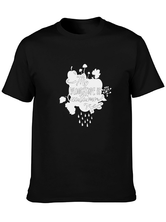 My Blood Type is Autumn Black T-Shirt