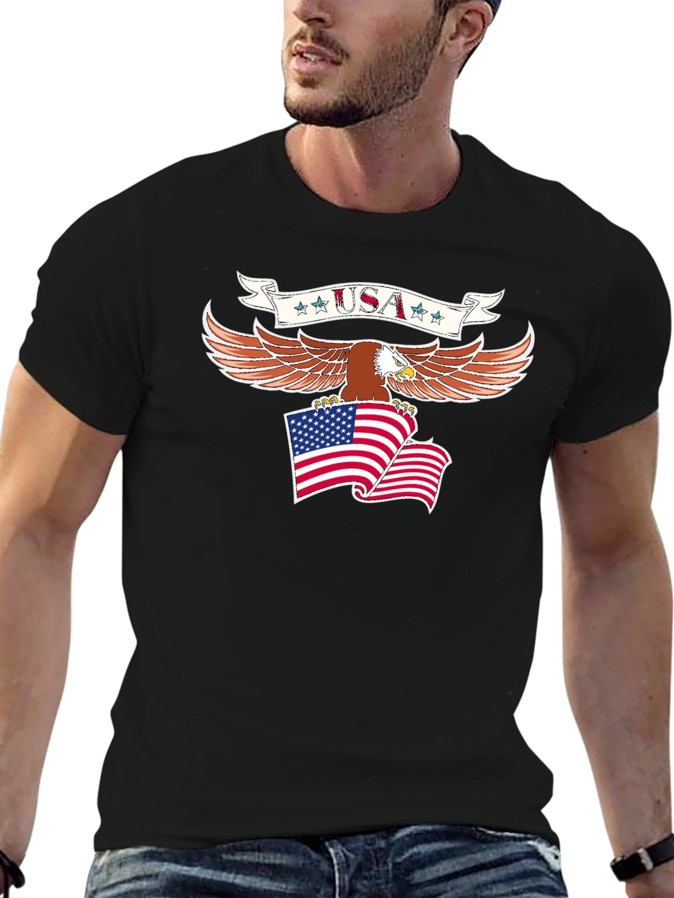 USA Eagle T-Shirt Patriotic Graphic Tee