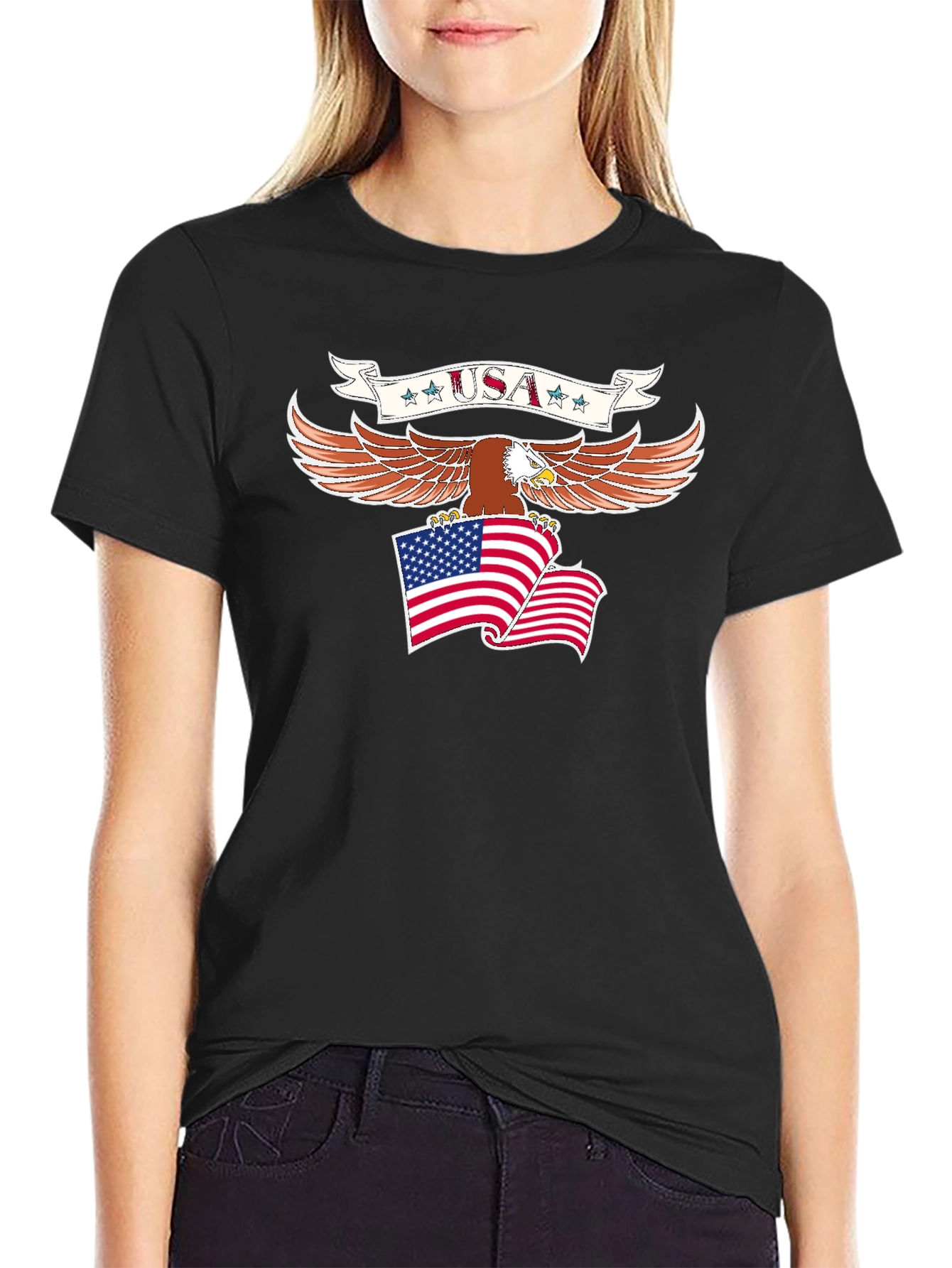 USA Eagle T-Shirt Patriotic Graphic Tee