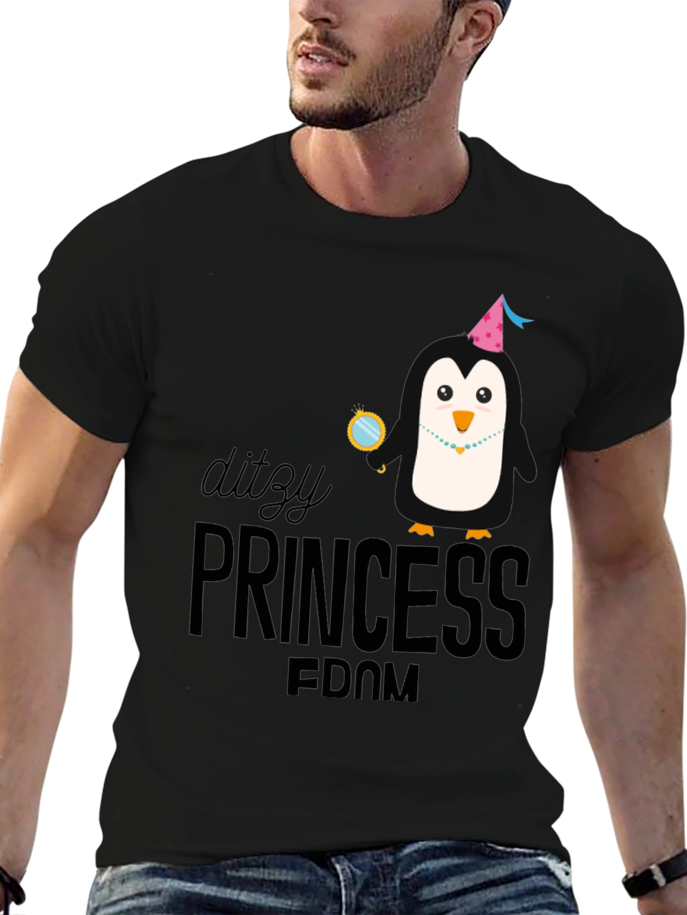 Ditzy Princess Penguin Graphic T-Shirt