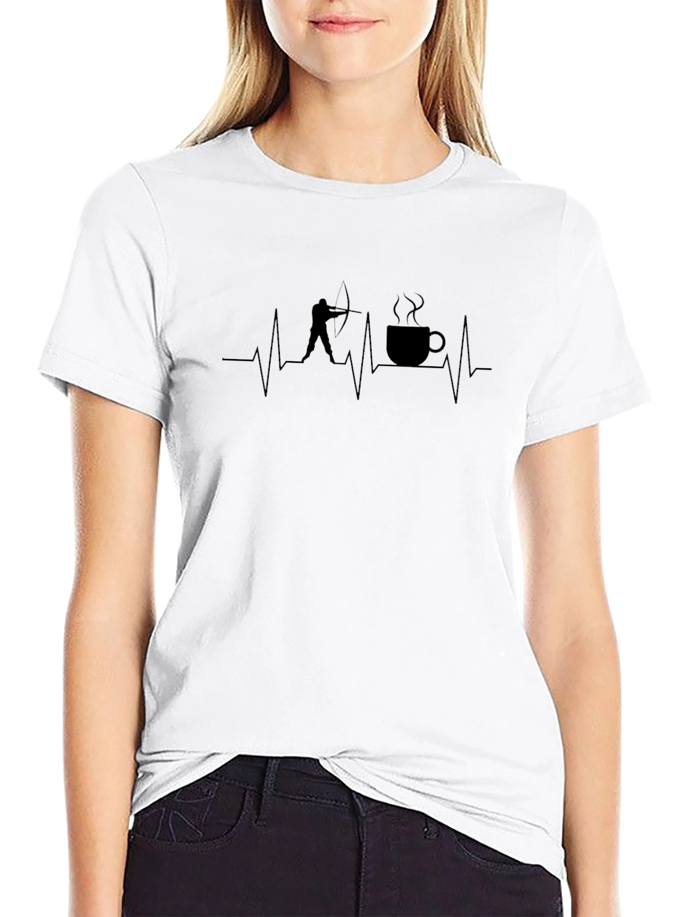Archery & Coffee Heartbeat T-Shirt