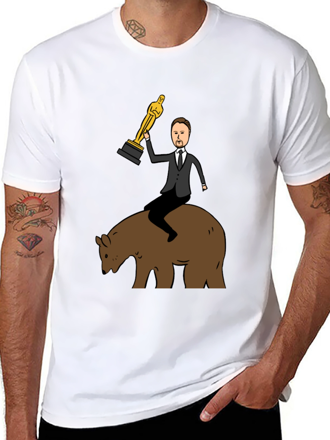 Leonardo DiCaprio Bear Oscar T-Shirt