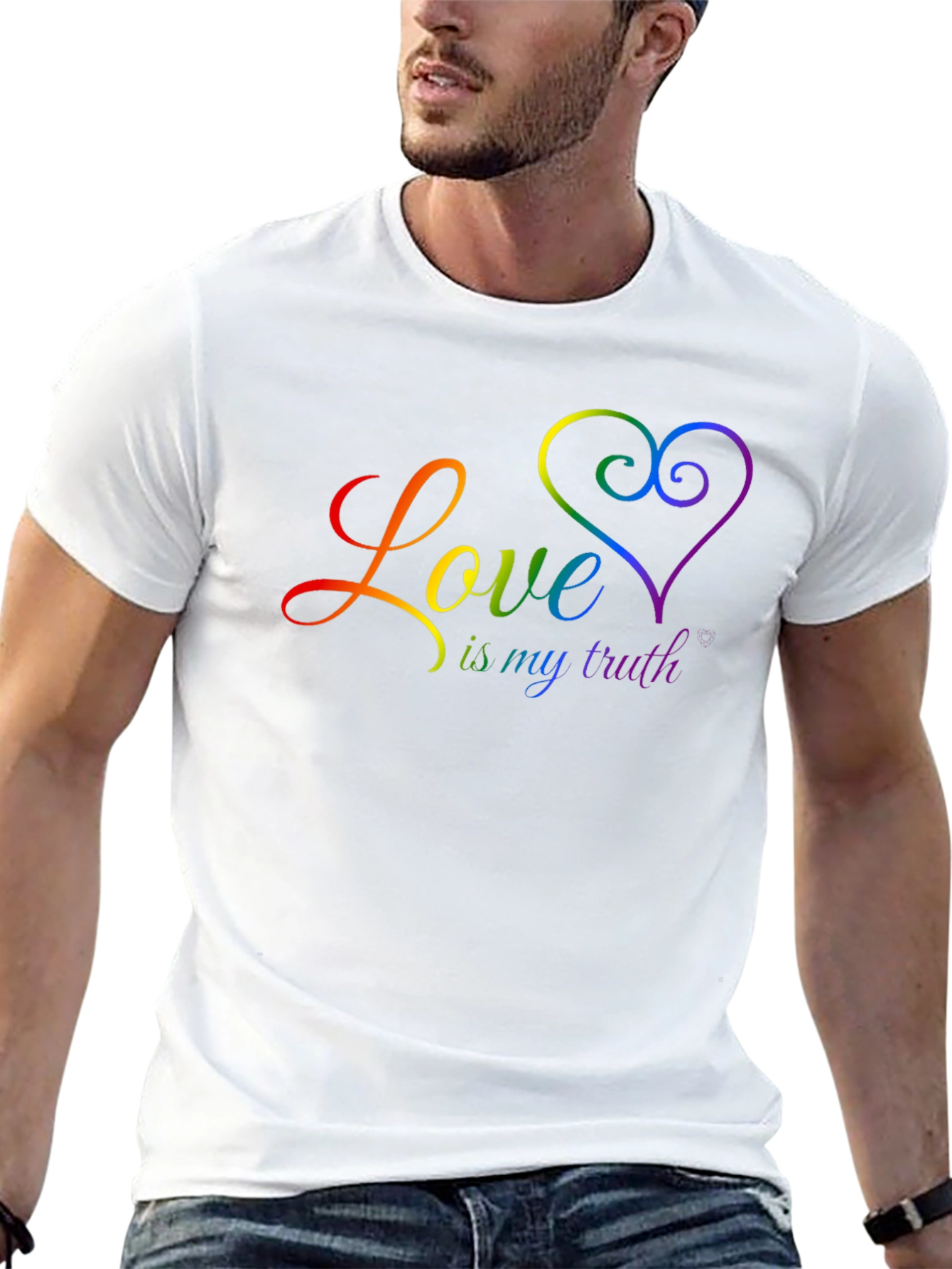 Love Is My Truth Rainbow Graphic T-Shirt