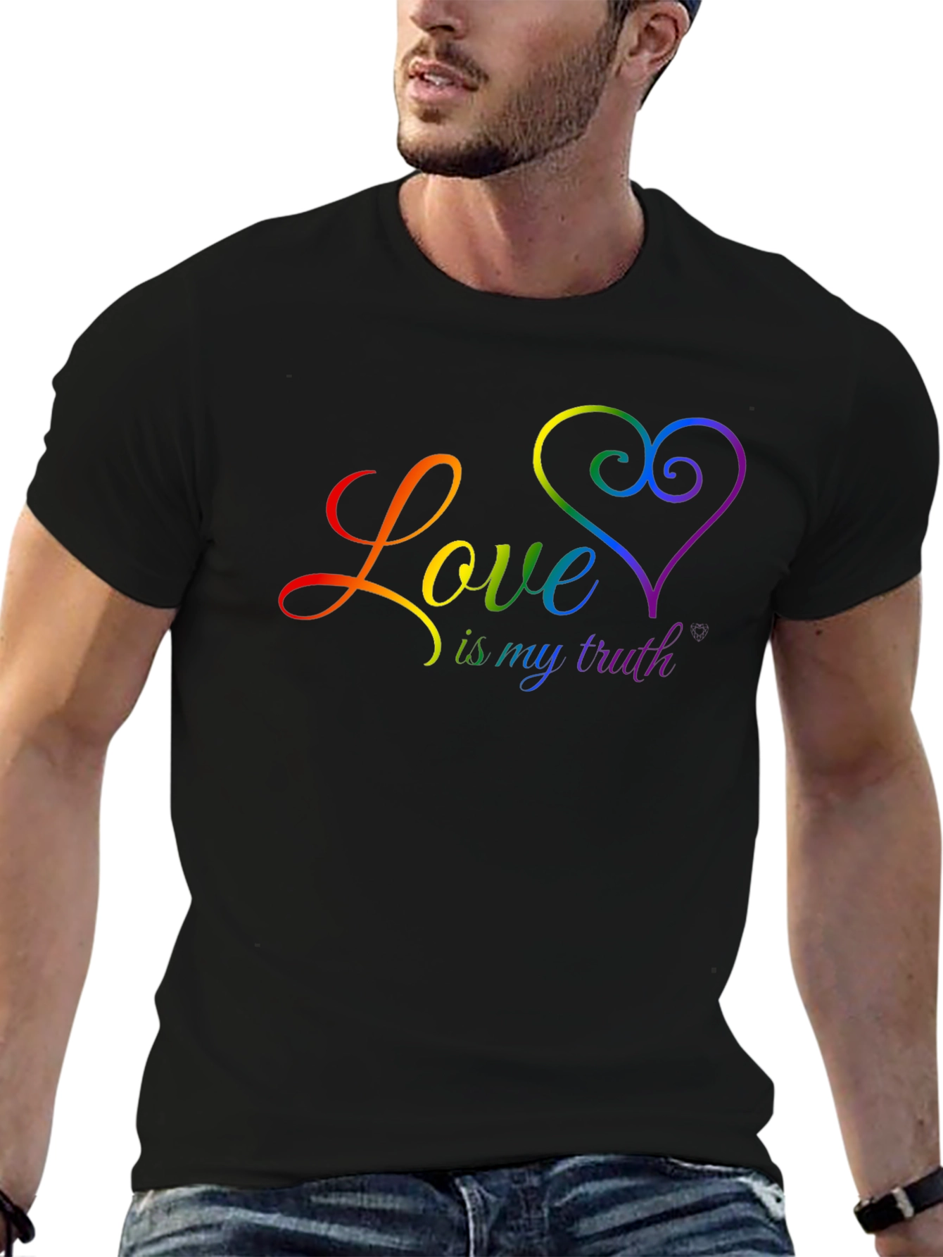 Love Is My Truth Rainbow Graphic T-Shirt