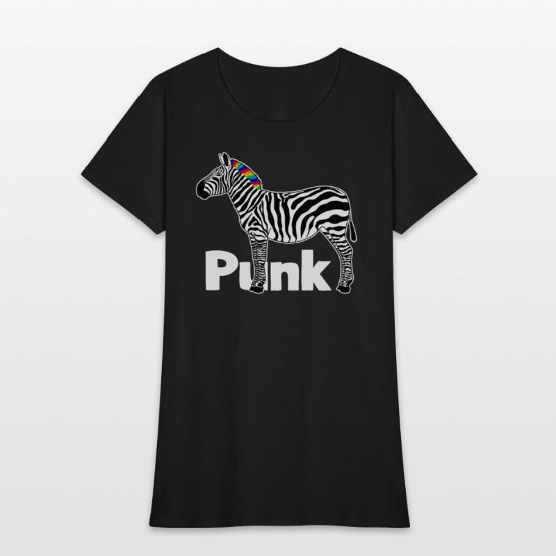 Zebra Punk Rock Music Mohawk Haircut Animal Humor