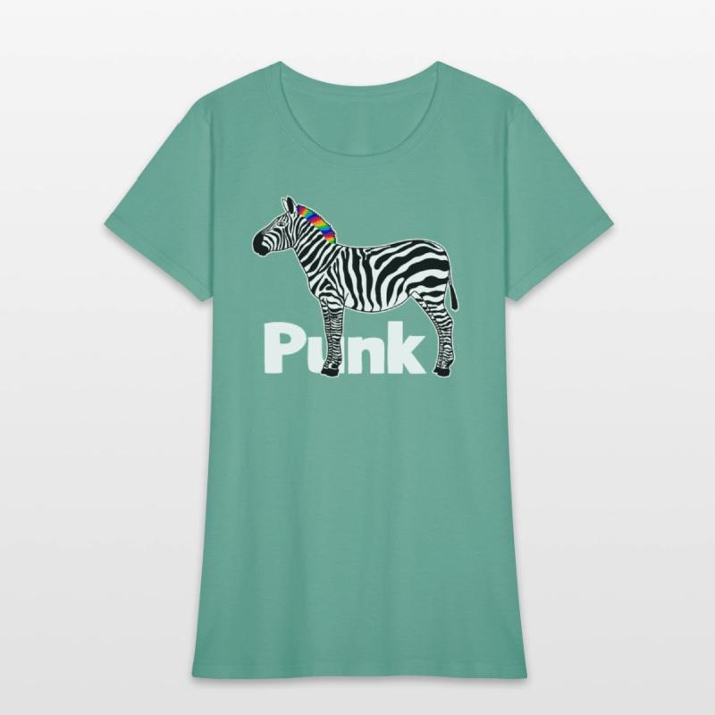 Zebra Punk Rock Music Mohawk Haircut Animal Humor