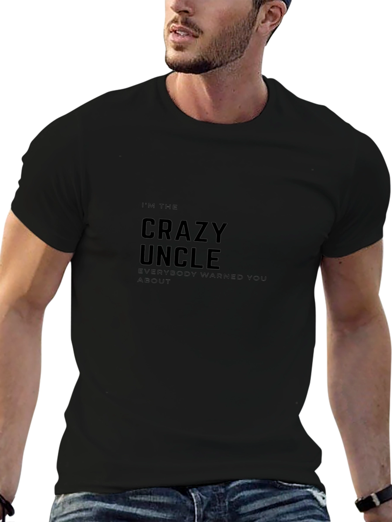 Crazy Uncle T-Shirt - Warning Label Included