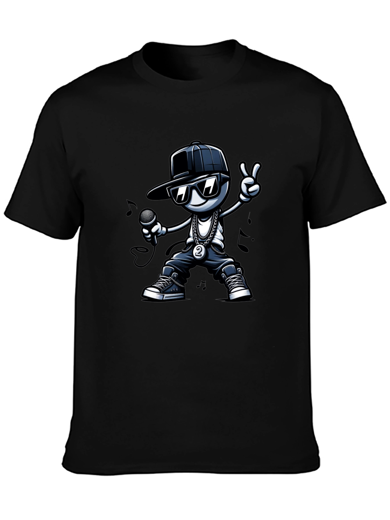 Cool Cartoon Rapper Graphic Tee