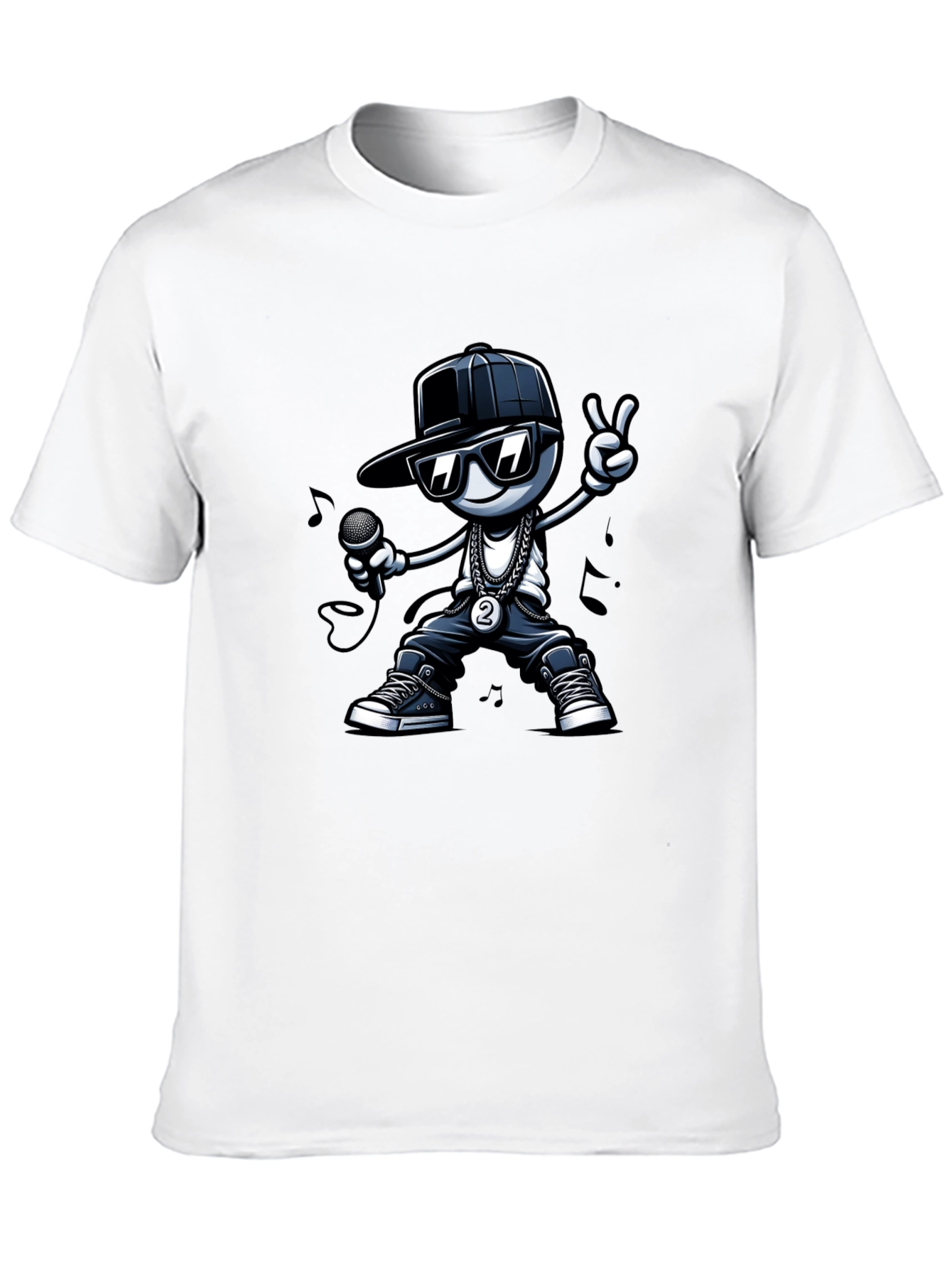Cool Cartoon Rapper Graphic Tee