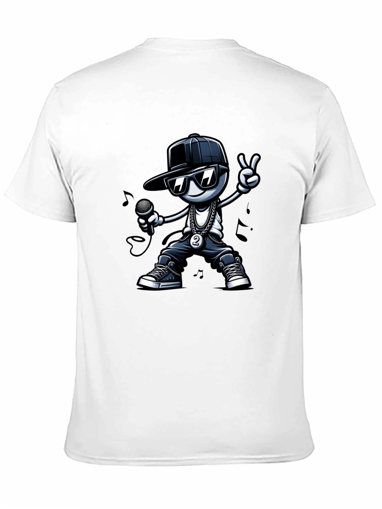 Cool Cartoon Rapper Graphic Tee