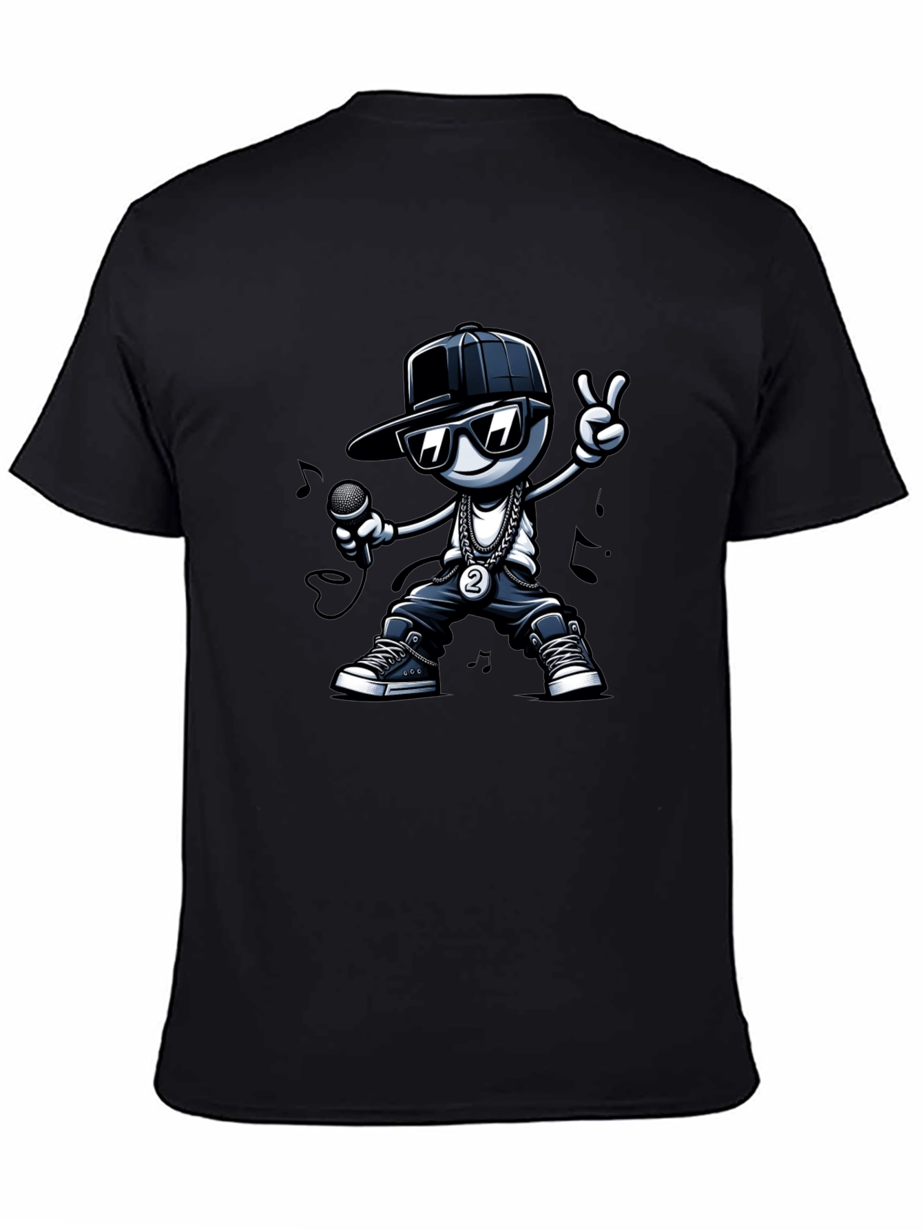 Cool Cartoon Rapper Graphic Tee