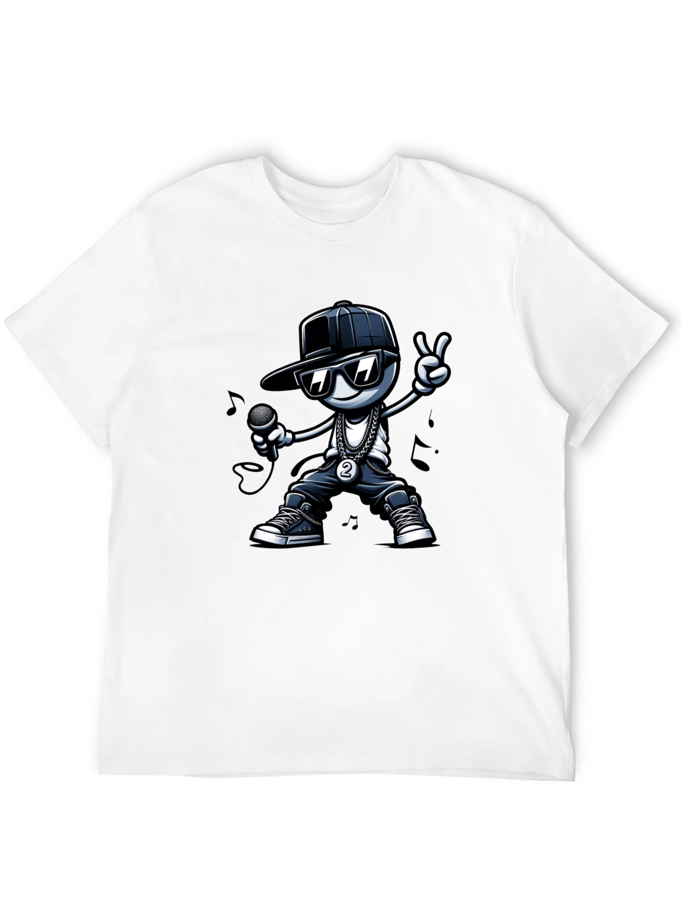 Cool Cartoon Rapper Graphic Tee