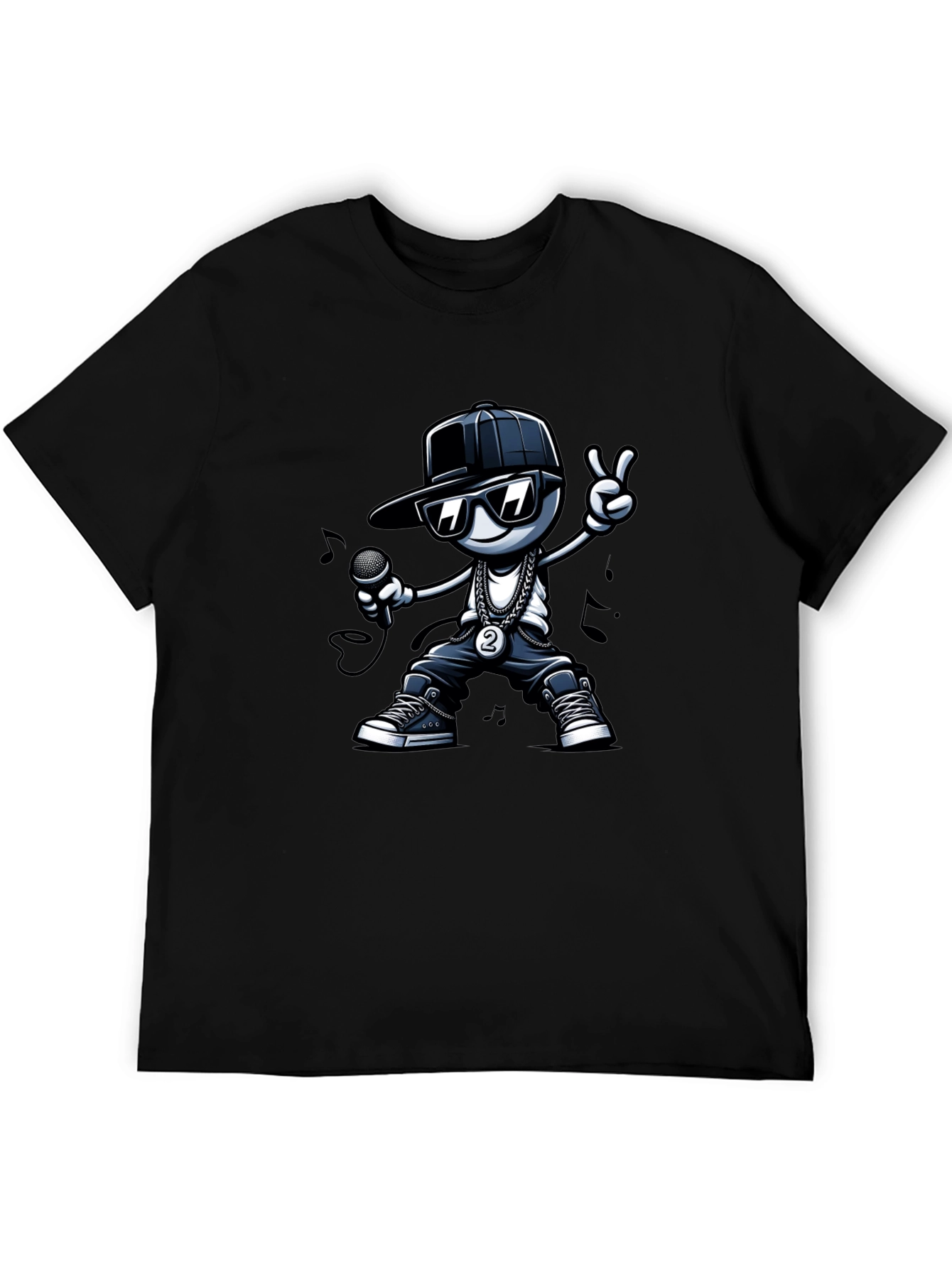 Cool Cartoon Rapper Graphic Tee