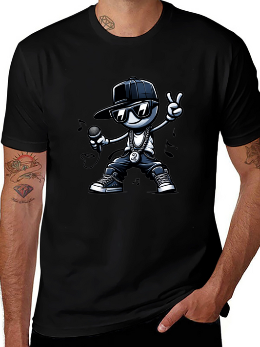 Cool Cartoon Rapper Graphic Tee