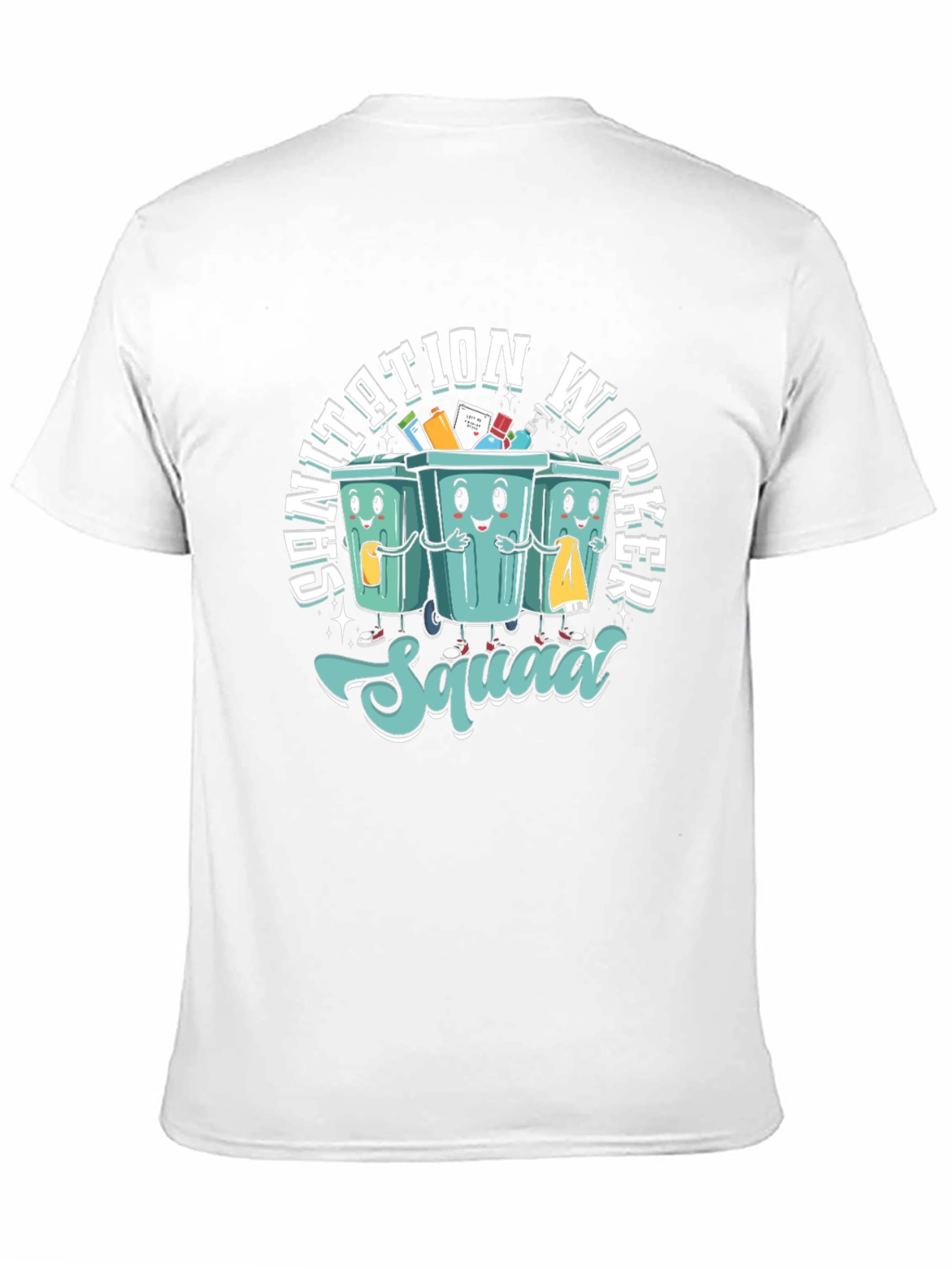 Sanitation Worker Squad T-Shirt - Cartoon Graphic Tee
