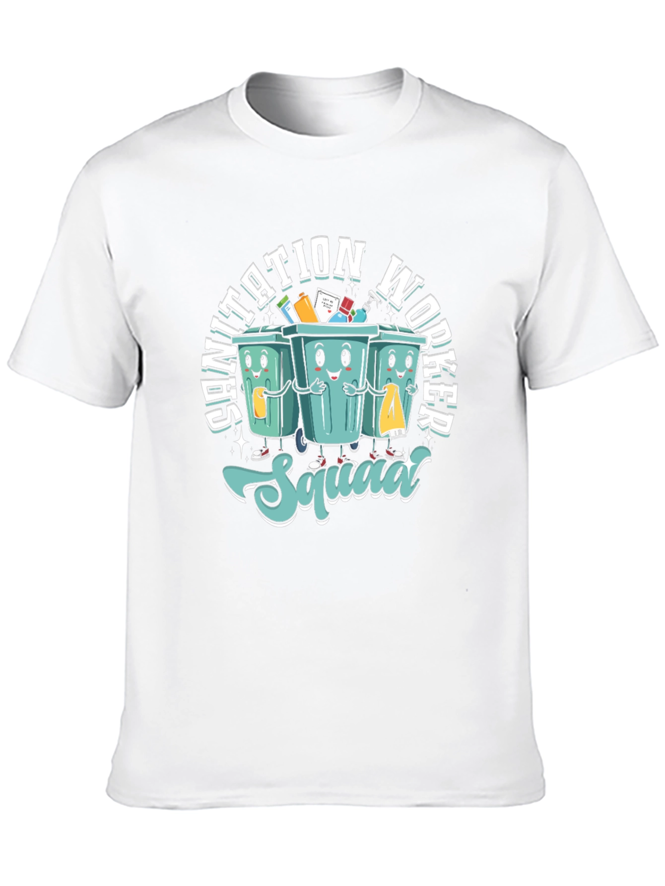 Sanitation Worker Squad T-Shirt - Cartoon Graphic Tee