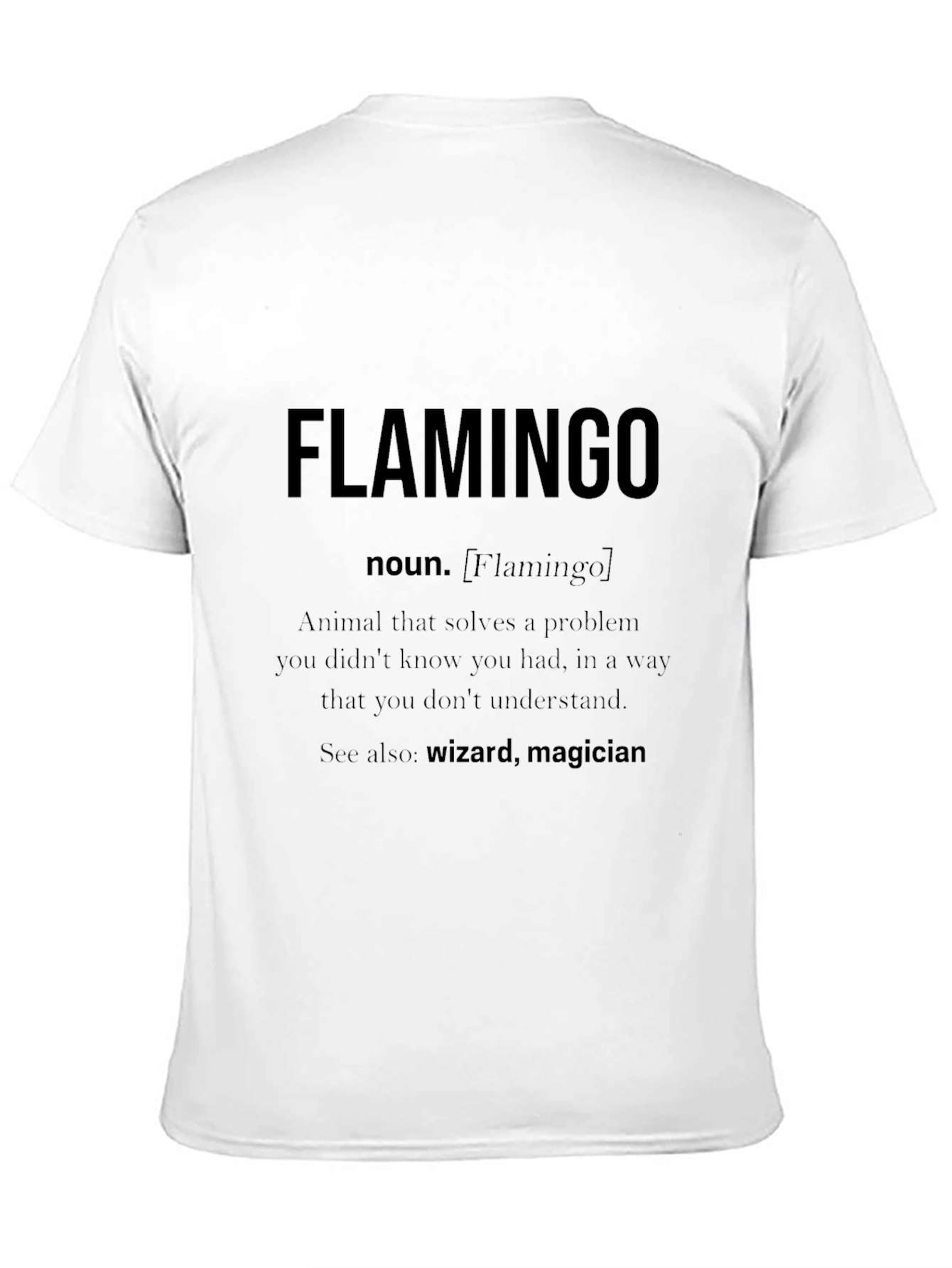 Flamingo Definition Graphic Tee - Wizard Magician