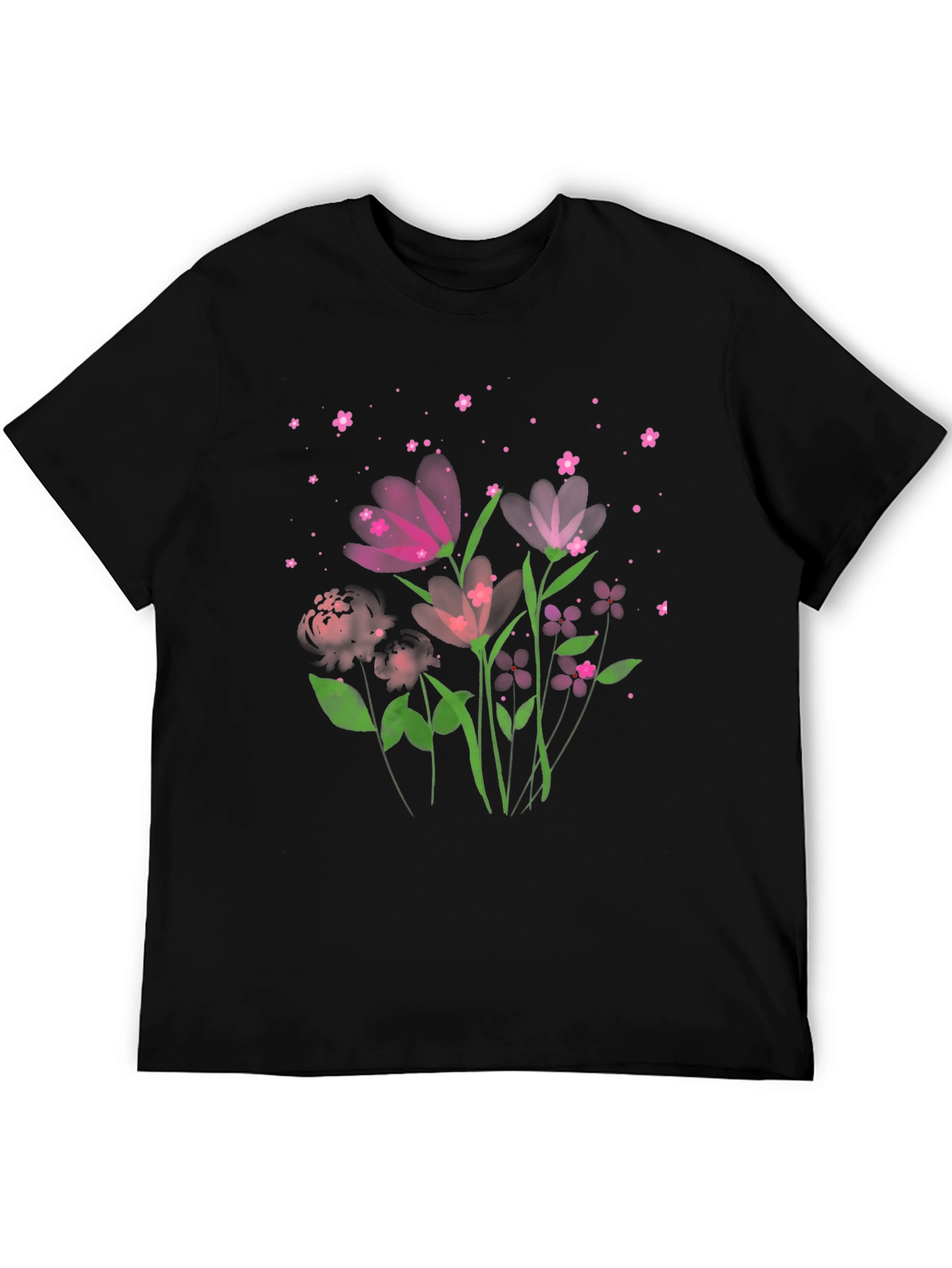 Floral Print Crew Neck Tee