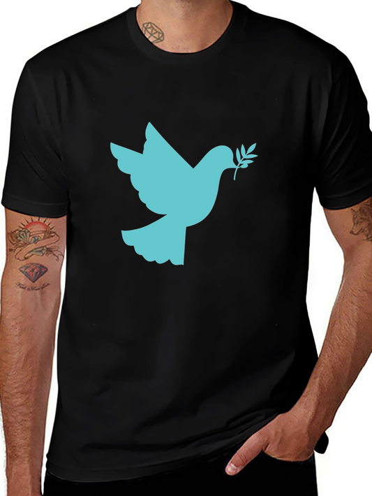 Peace Dove Graphic Black T-Shirt