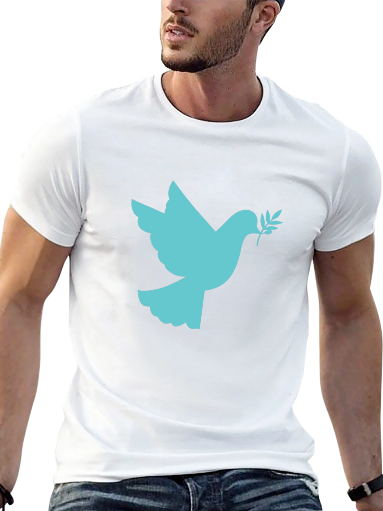 Peace Dove Graphic Black T-Shirt