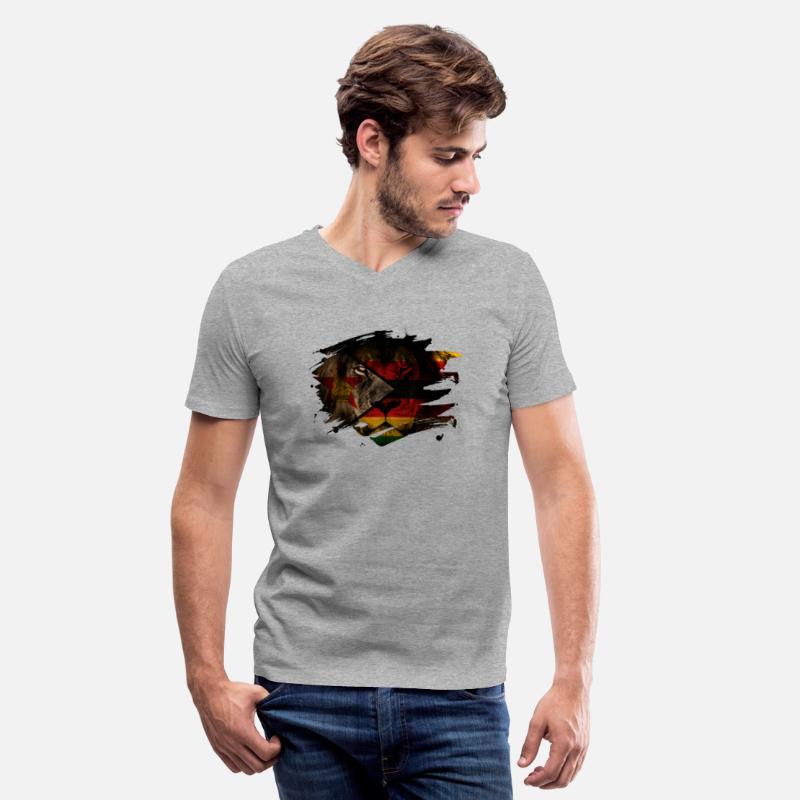 Zimbabwe Lion Flag Paint Splatter
