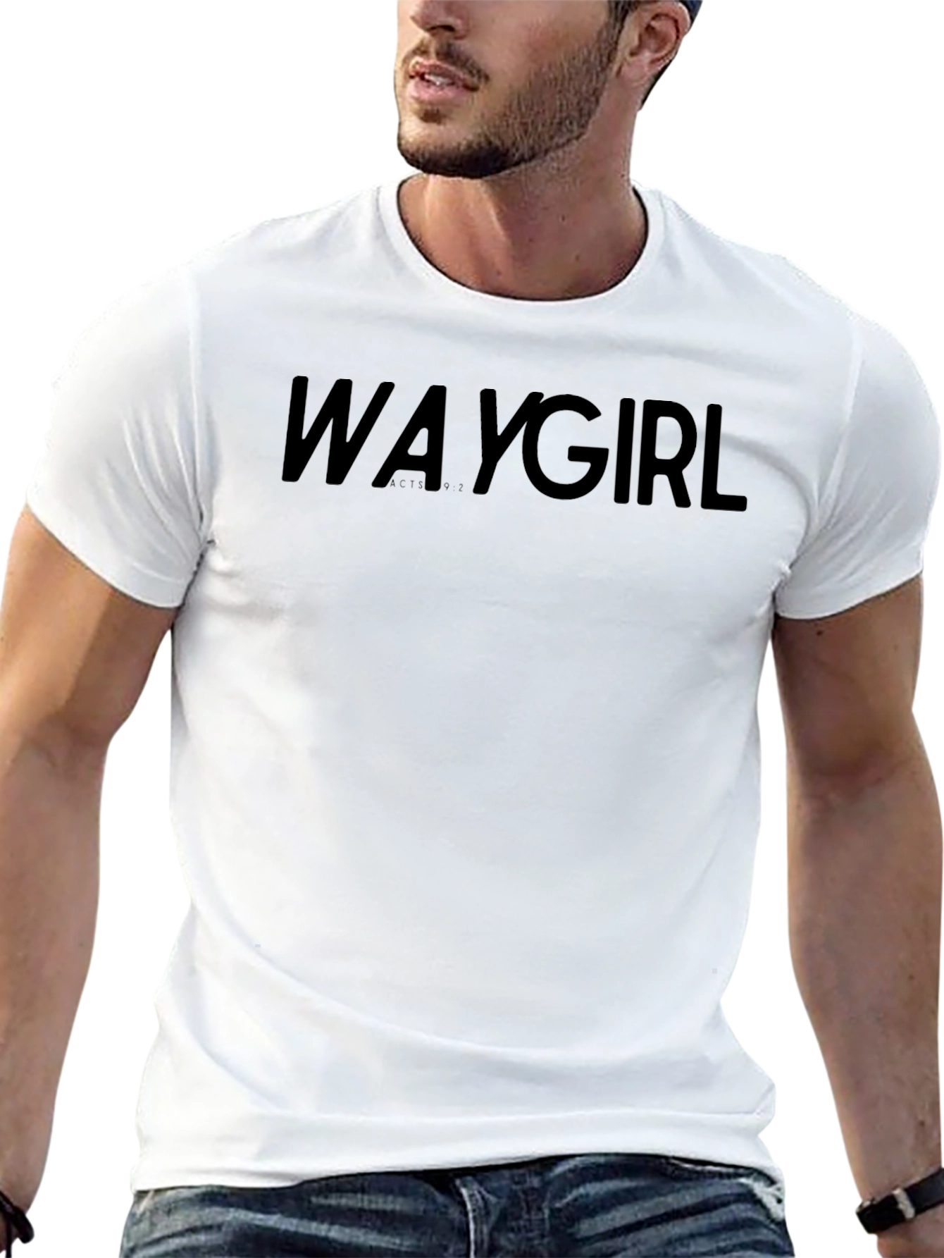 WAYGIRL Black Graphic Tee - Casual Style