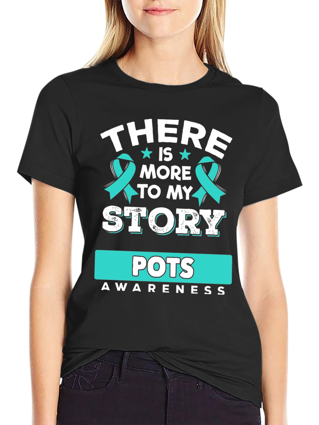 POTS Awareness T-Shirt Teal Ribbon Story