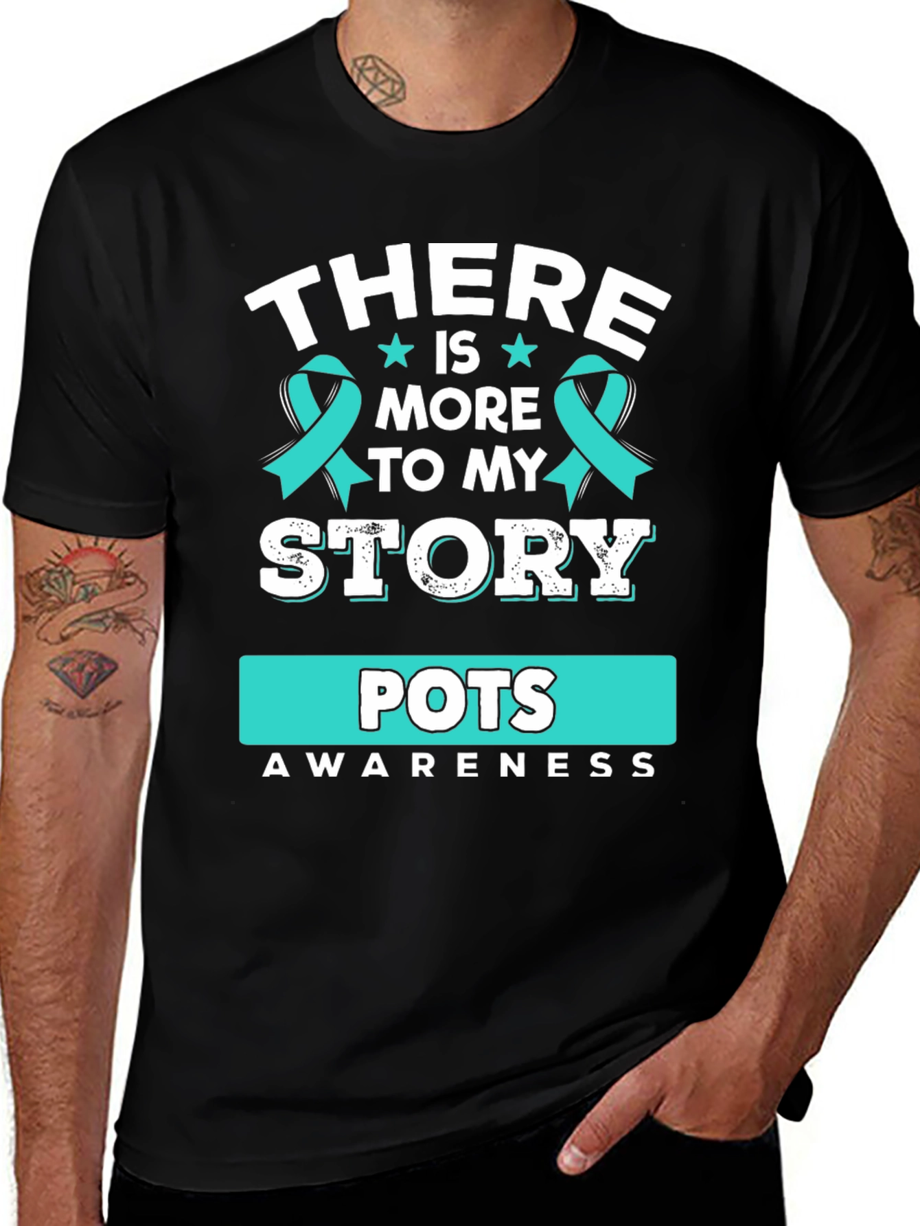 POTS Awareness T-Shirt Teal Ribbon Story