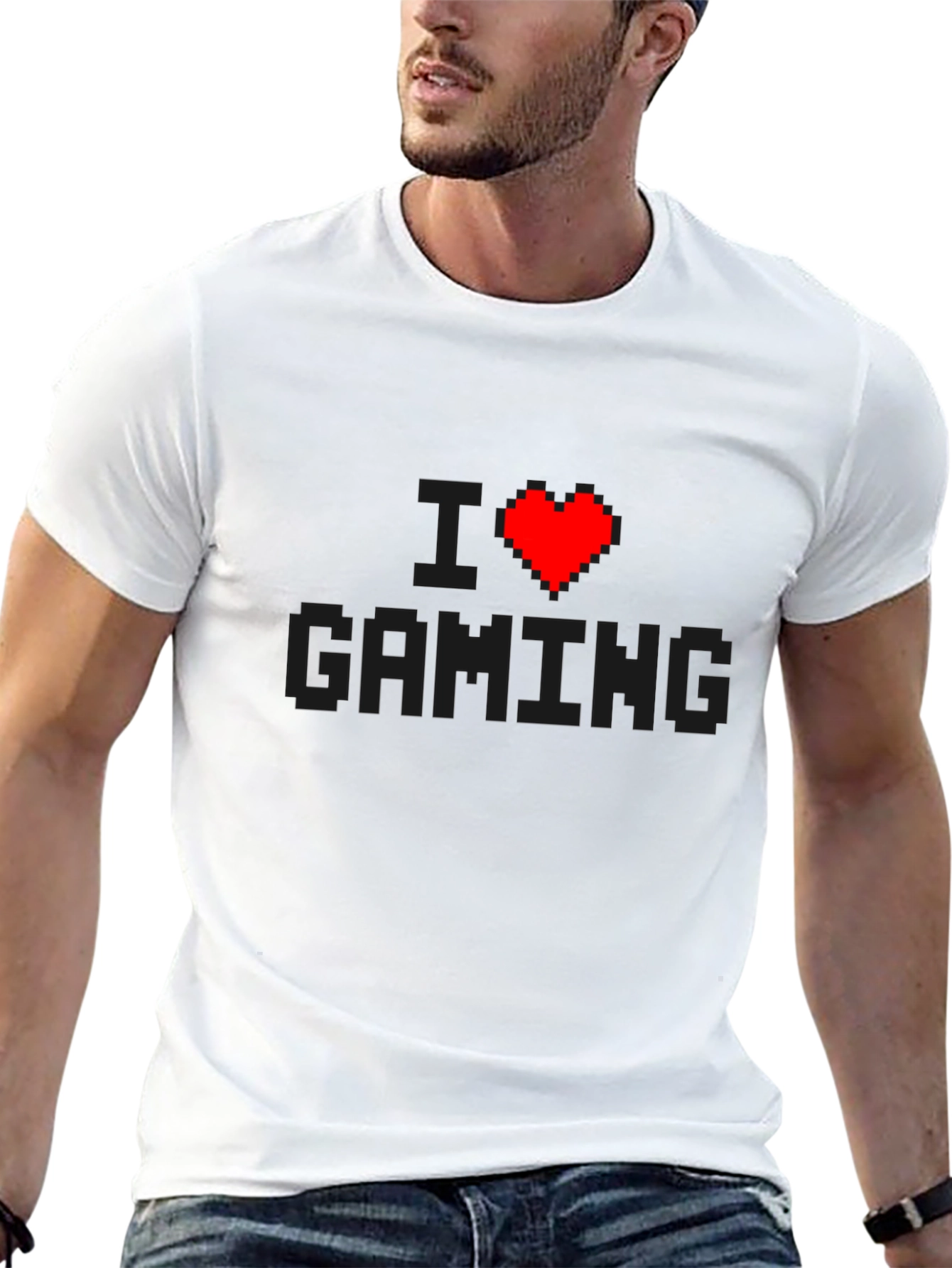 I Heart Gaming T-Shirt Pixel Art Gamer Tee