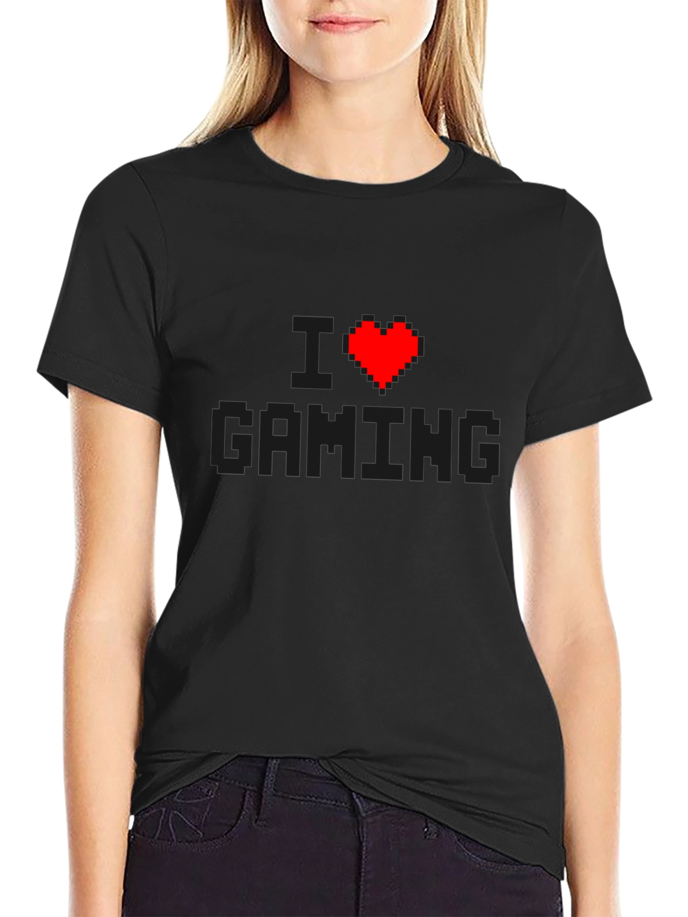 I Heart Gaming T-Shirt Pixel Art Gamer Tee