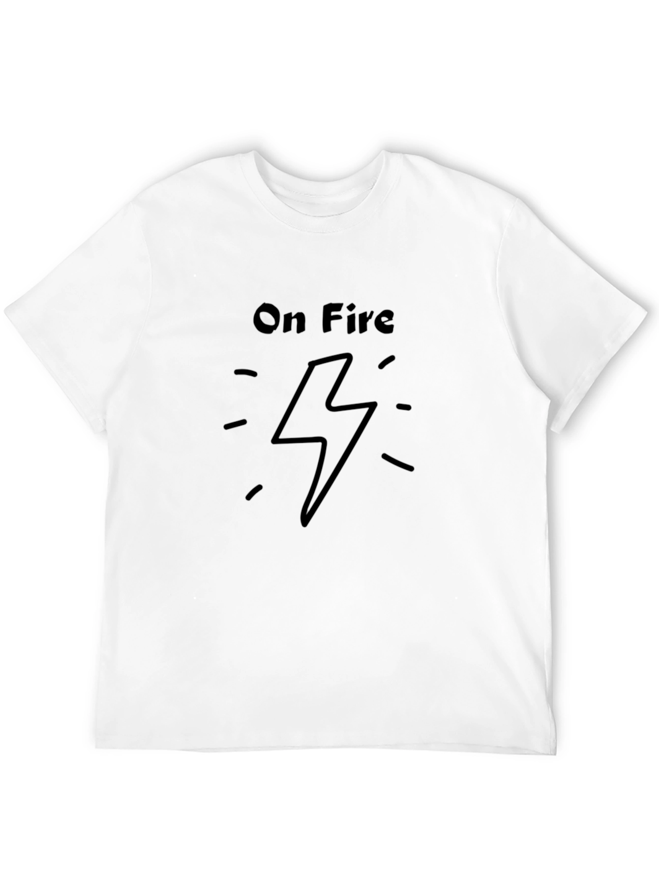 On Fire Lightning Bolt Graphic T-Shirt