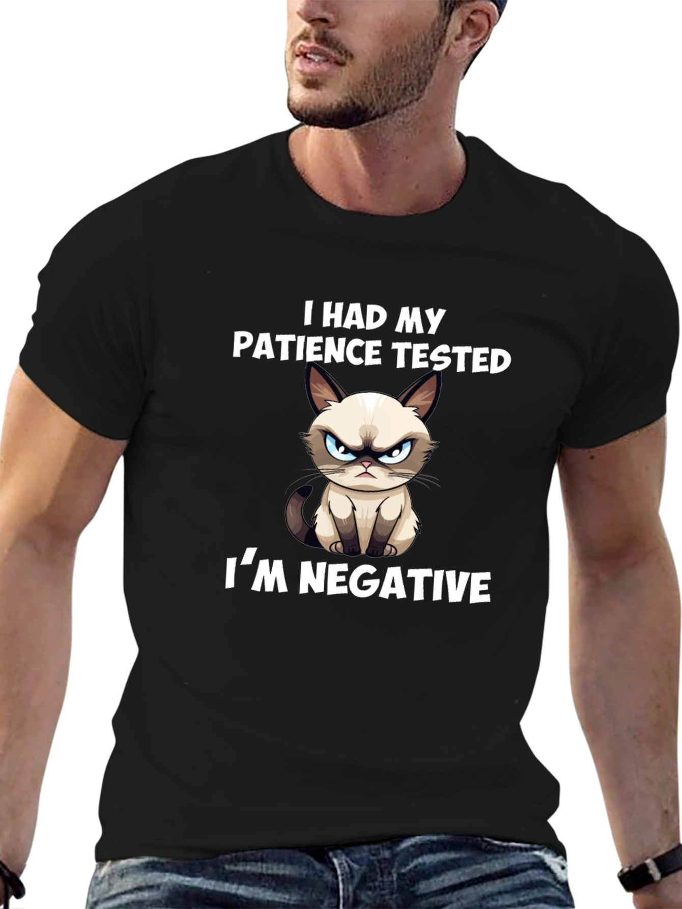 Grumpy Cat T-Shirt: Patience Tested Im Negative