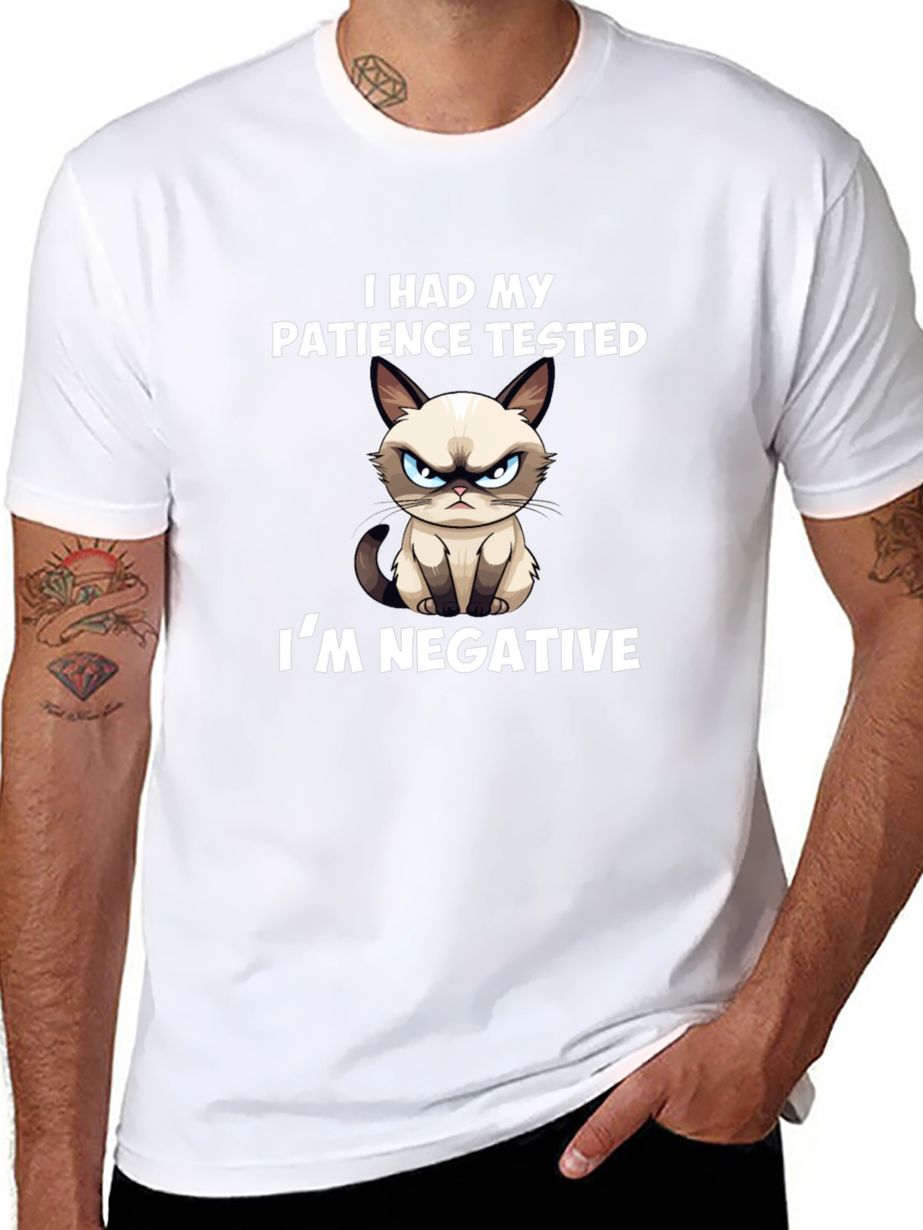 Grumpy Cat T-Shirt: Patience Tested Im Negative