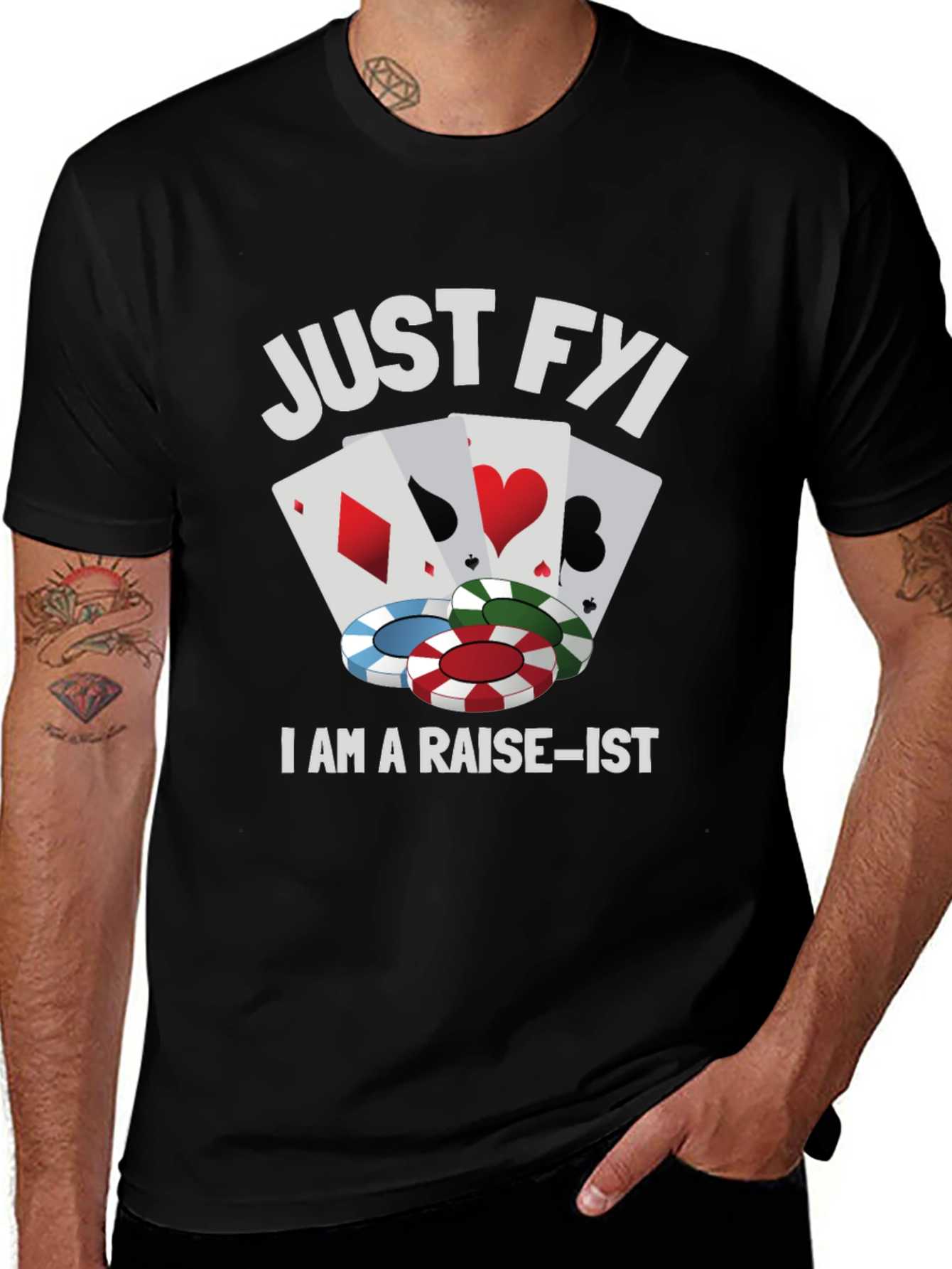 Poker Raise-ist Funny Graphic T-Shirt