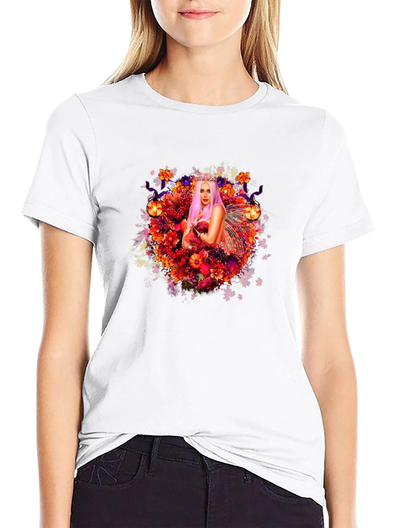 Floral Fairy Graphic Tee - Autumn Fantasy