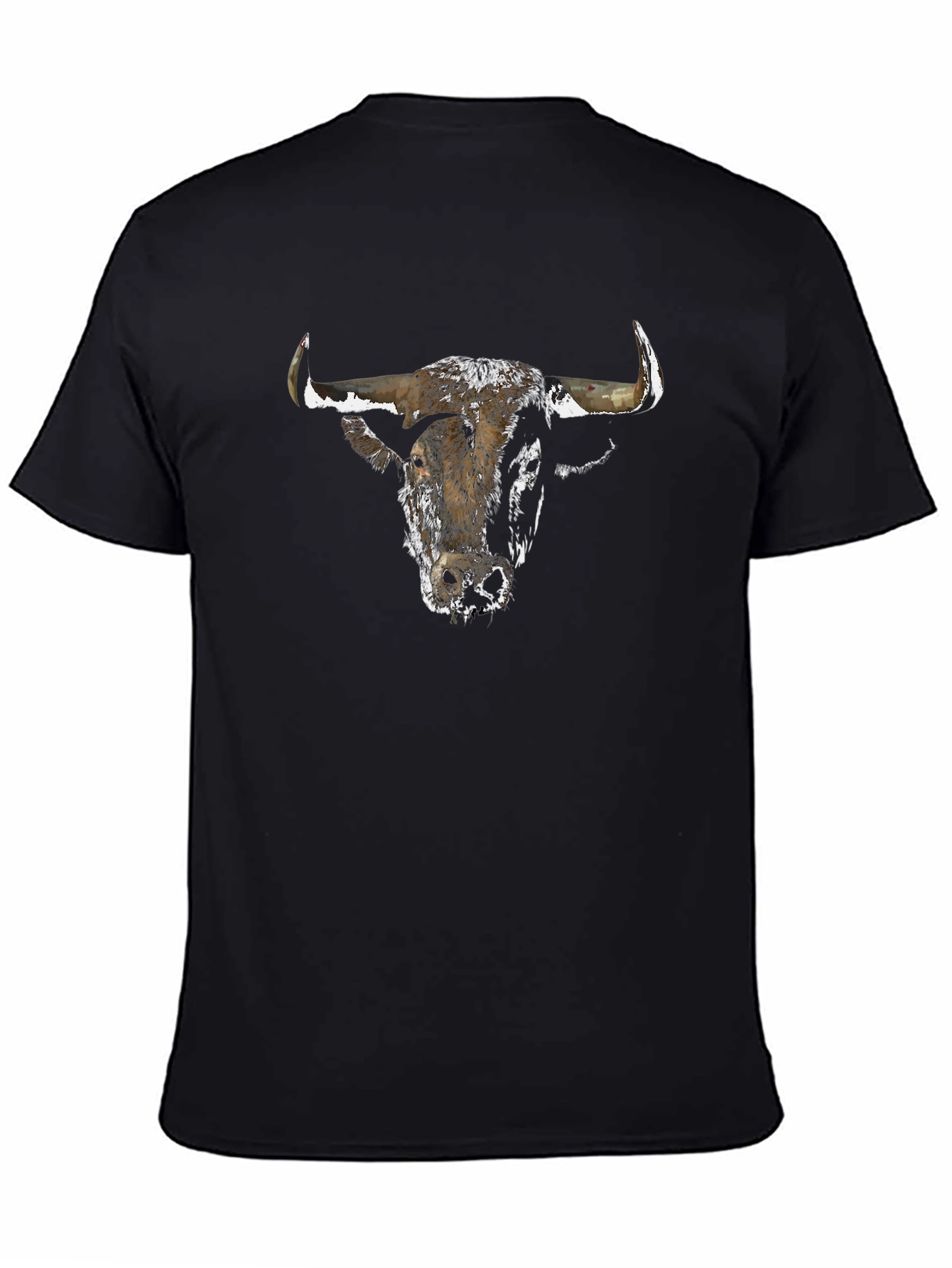 Bull Graphic Black Tee Shirt
