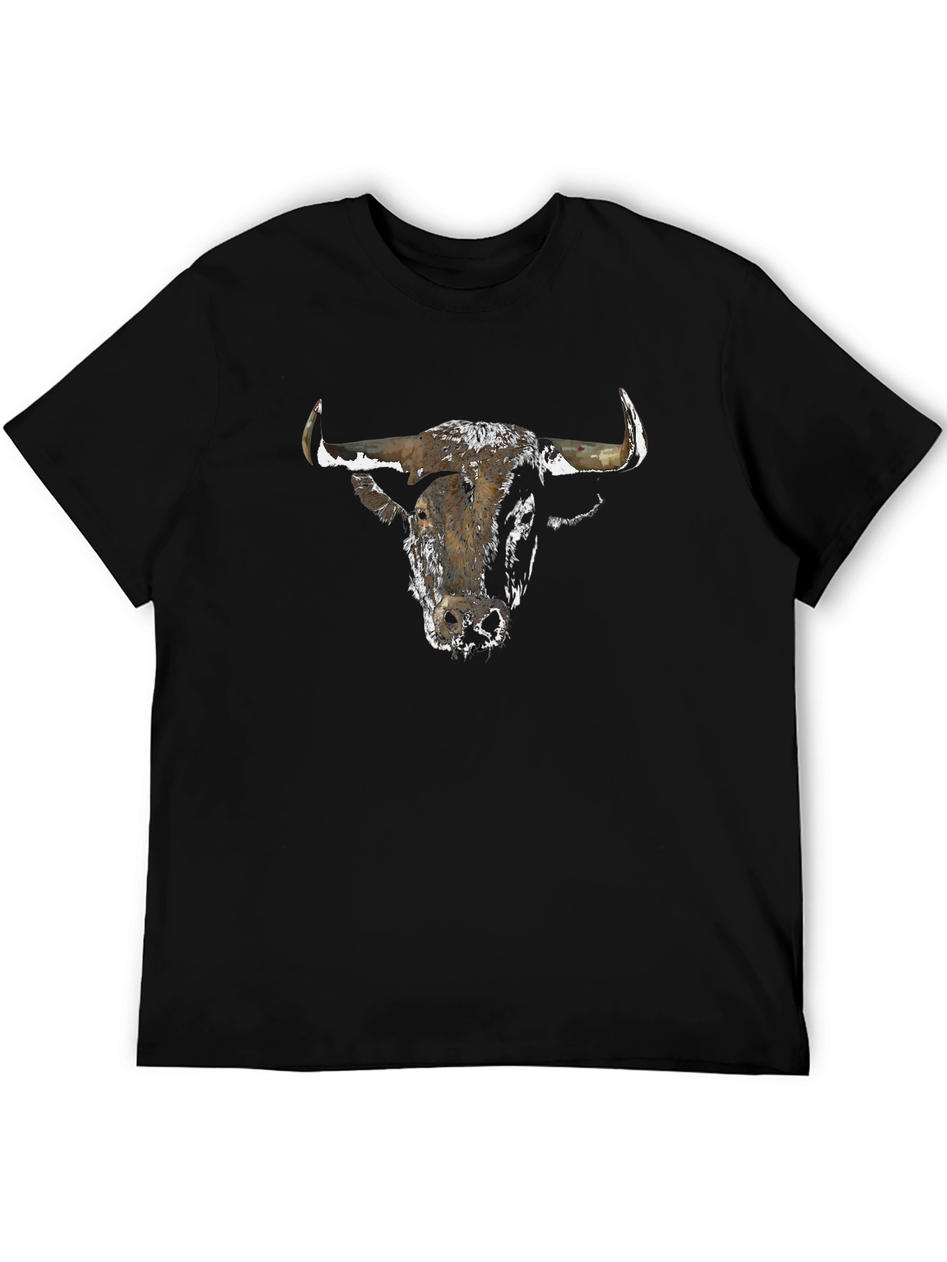 Bull Graphic Black Tee Shirt