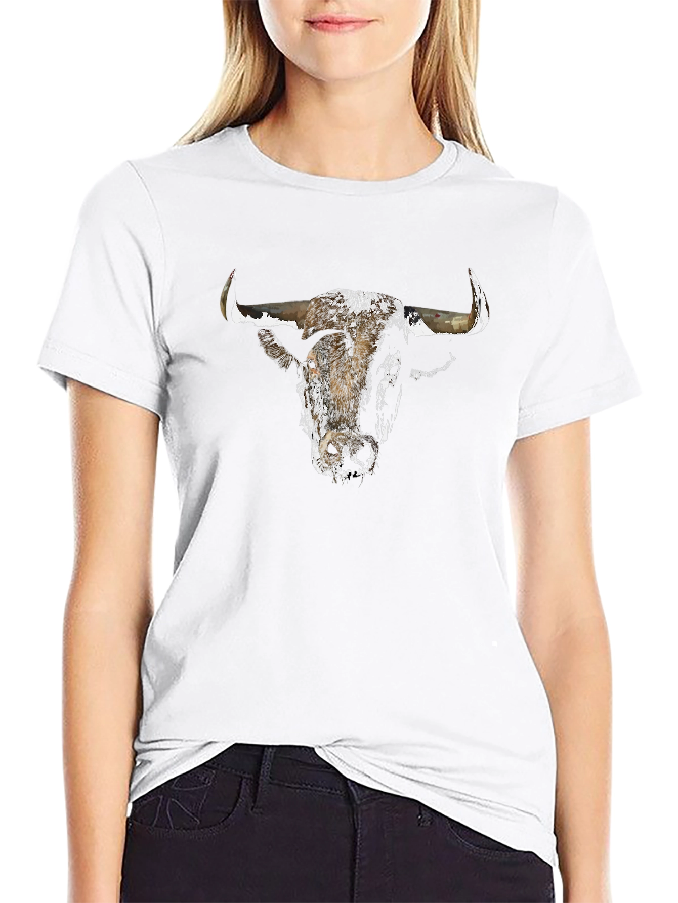 Bull Graphic Black Tee Shirt