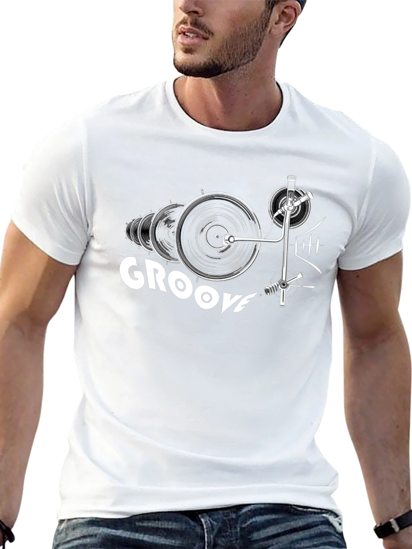 Groove Record Player Graphic Tee