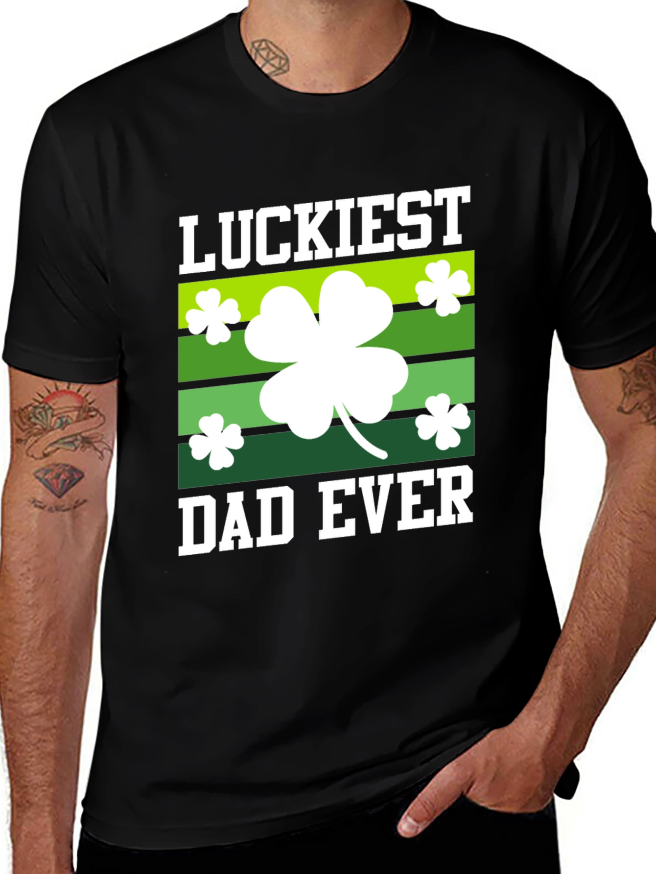 Luckiest Dad Ever St. Patricks Day T-Shirt