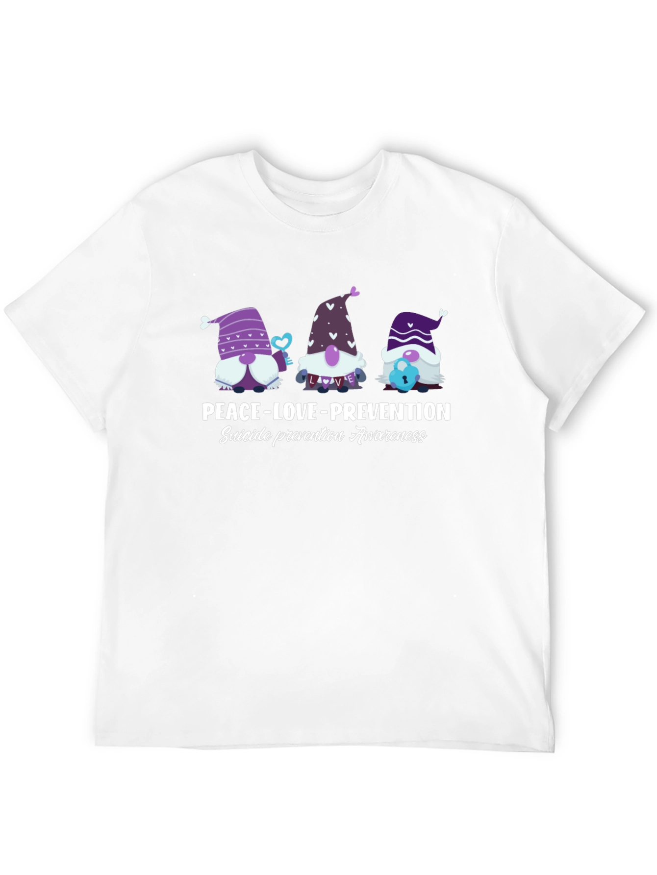 Peace Love Prevention Suicide Awareness Graphic Tee